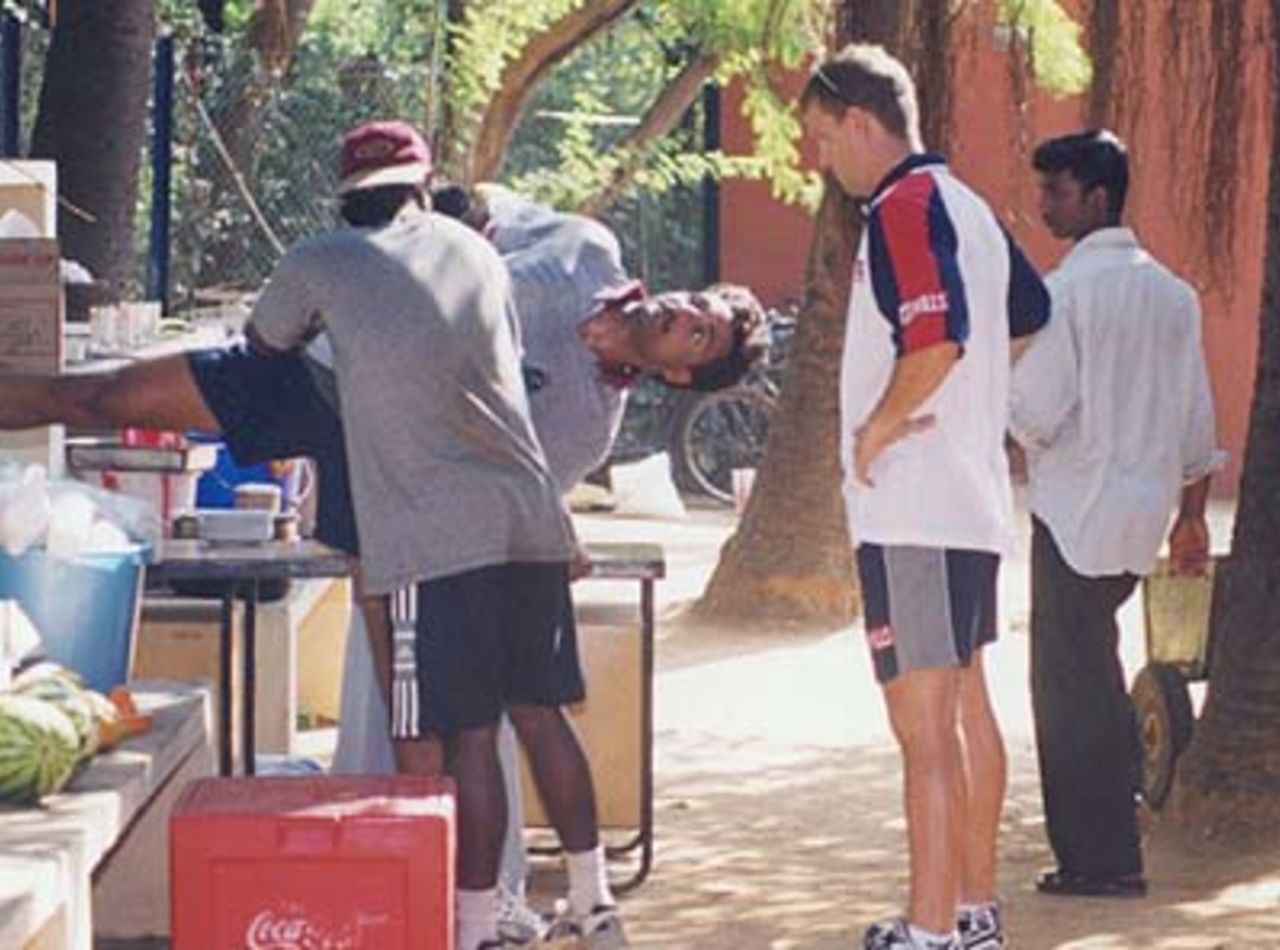 10 Feb 2001: Australia in India Feb-Mar 2001, Conditioning Camp at the IIT Chemplast Ground, Chennai