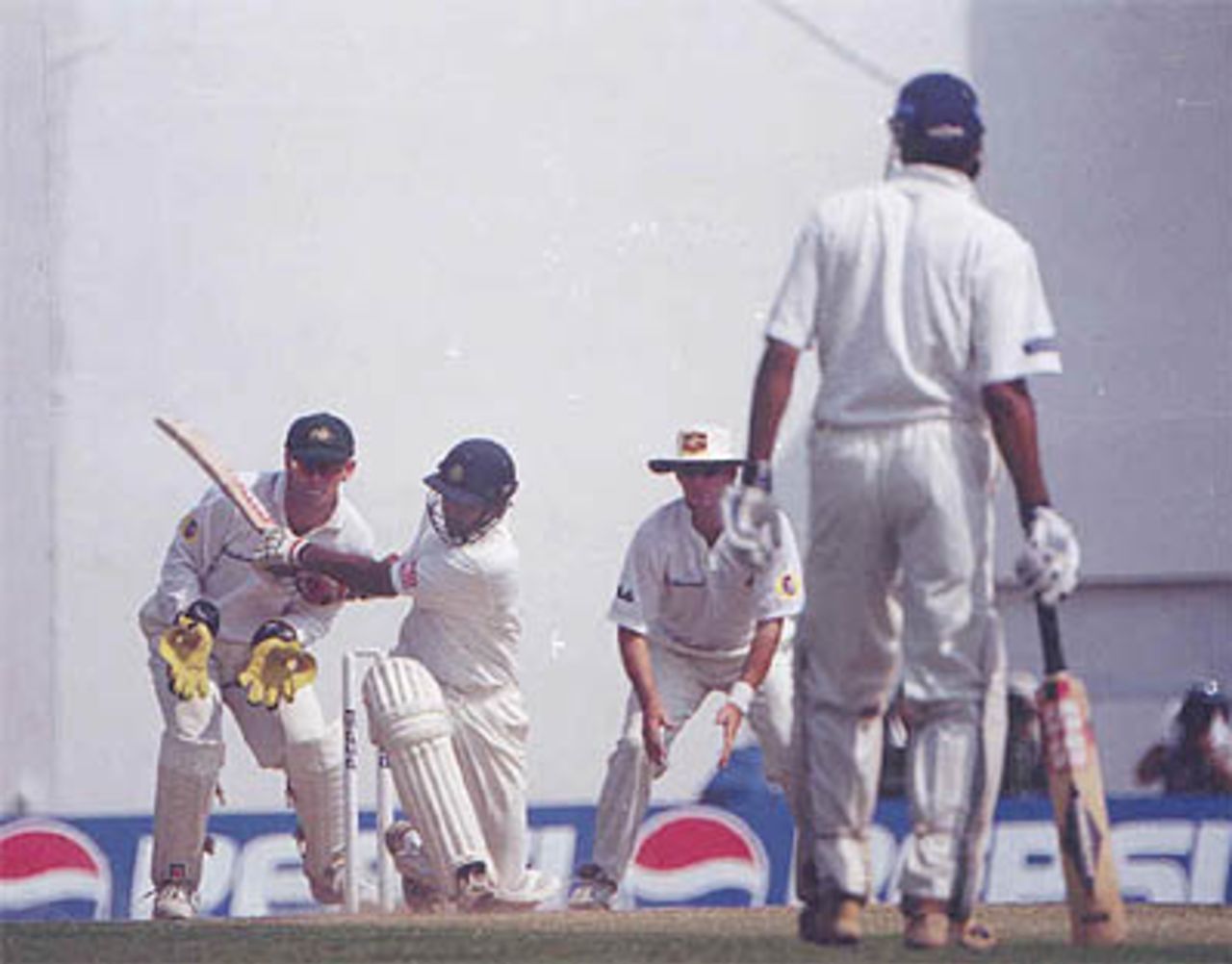 Ramesh sweeps en route to a pleasing 101, Australia in India, 2000/01, India 'A' v Australians, Vidarbha C.A. Ground, Nagpur, 17-19 February 2001 (Day 2).
