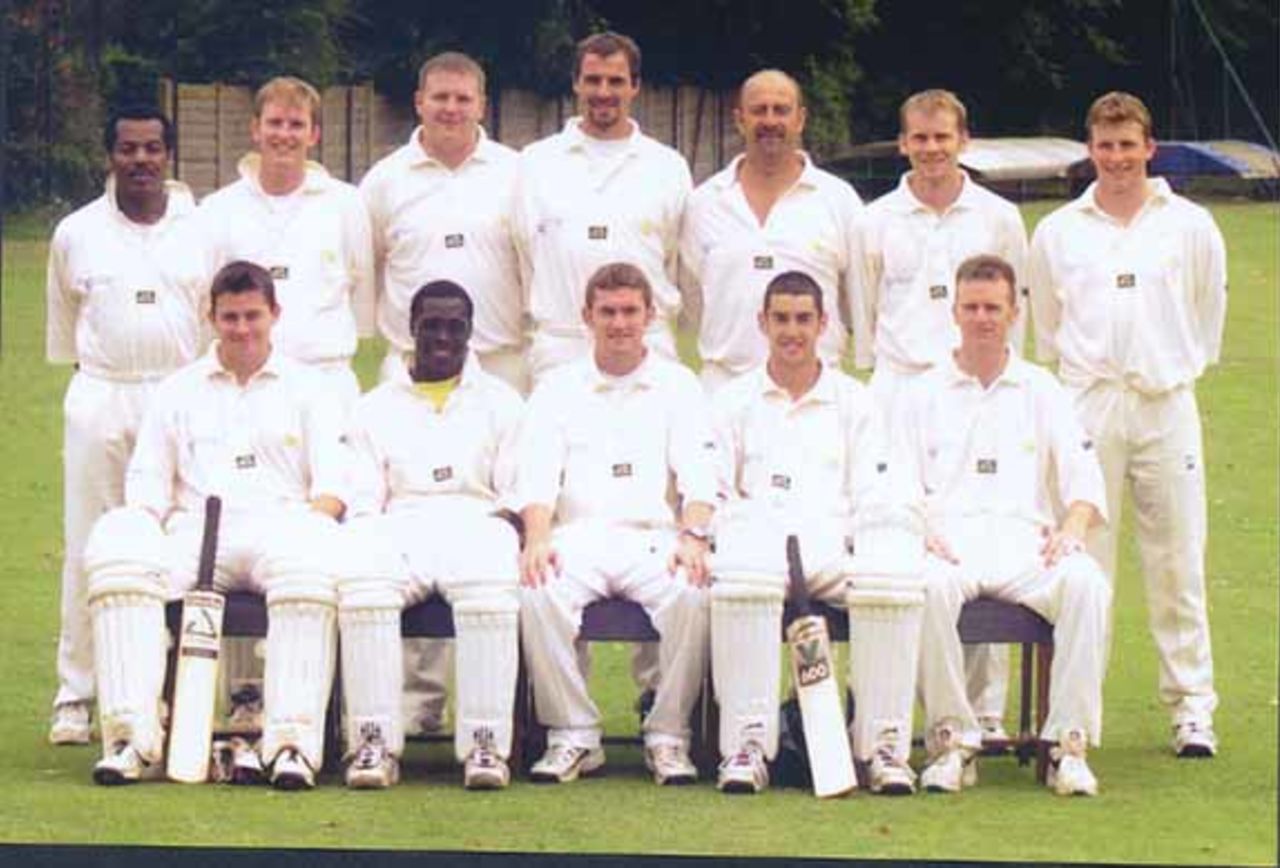 <b>Standing:</b> Ian Atkins, Chris Thomason, Nigel Hill, Dan Goldstraw, Terry Rawlins, Richard Dibden, John Claughton.<br><b>Front:</b> Richard Kenway, Kennedy Otineo, Dave Banks, Damian Shirazi, Simon Preston.
