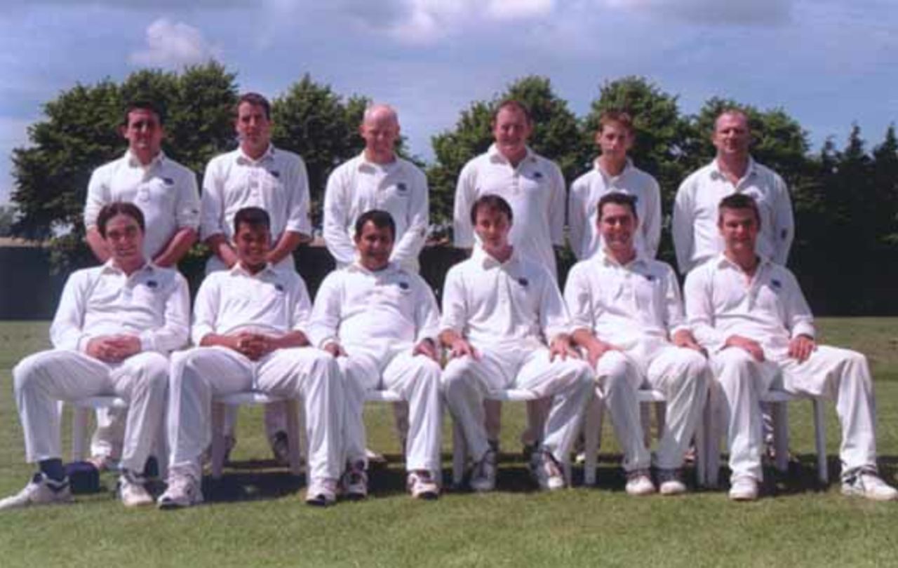 <b>Standing:</b> Dean Oliffe, Geoff Pike, Pete Hayward, Michael Barnes, Calvin Shulman (coach).<br><b>Seated:</b> Chris Moon, Lawrie Prittipaul, Rajesh Maru, Dave Tiller, Paul Dew, James Moon.