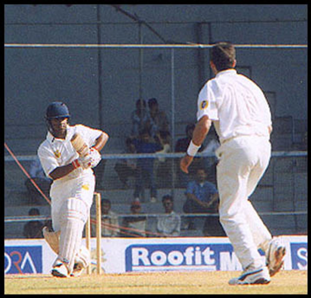 Mane plays a sweetly timed on drive. Australia in India 2000/01, Mumbai v Australians, Brabourne Stadium, Mumbai, 22-24 Feb 2001 (Day 3).