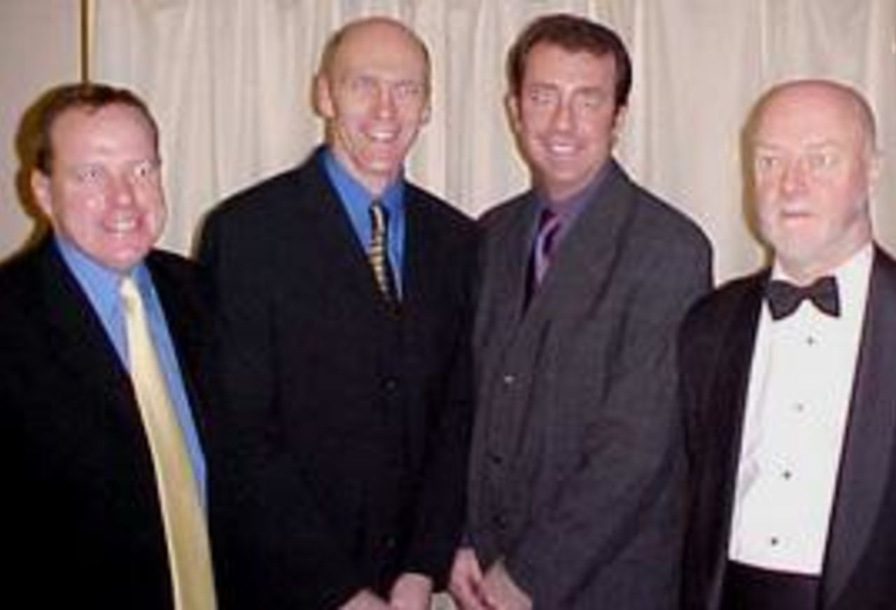 Chris Hanson, Bill Slinger, Keith Roscoe and John Smithson at Edenfield's Centenary Dinner Dance