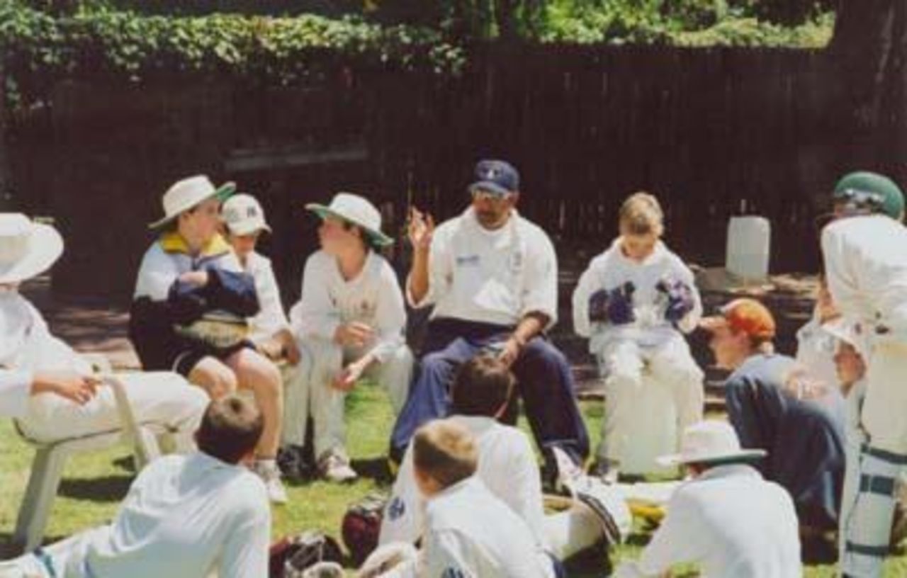 Raj Maru takes a coaching session at Paarl, Cape Province