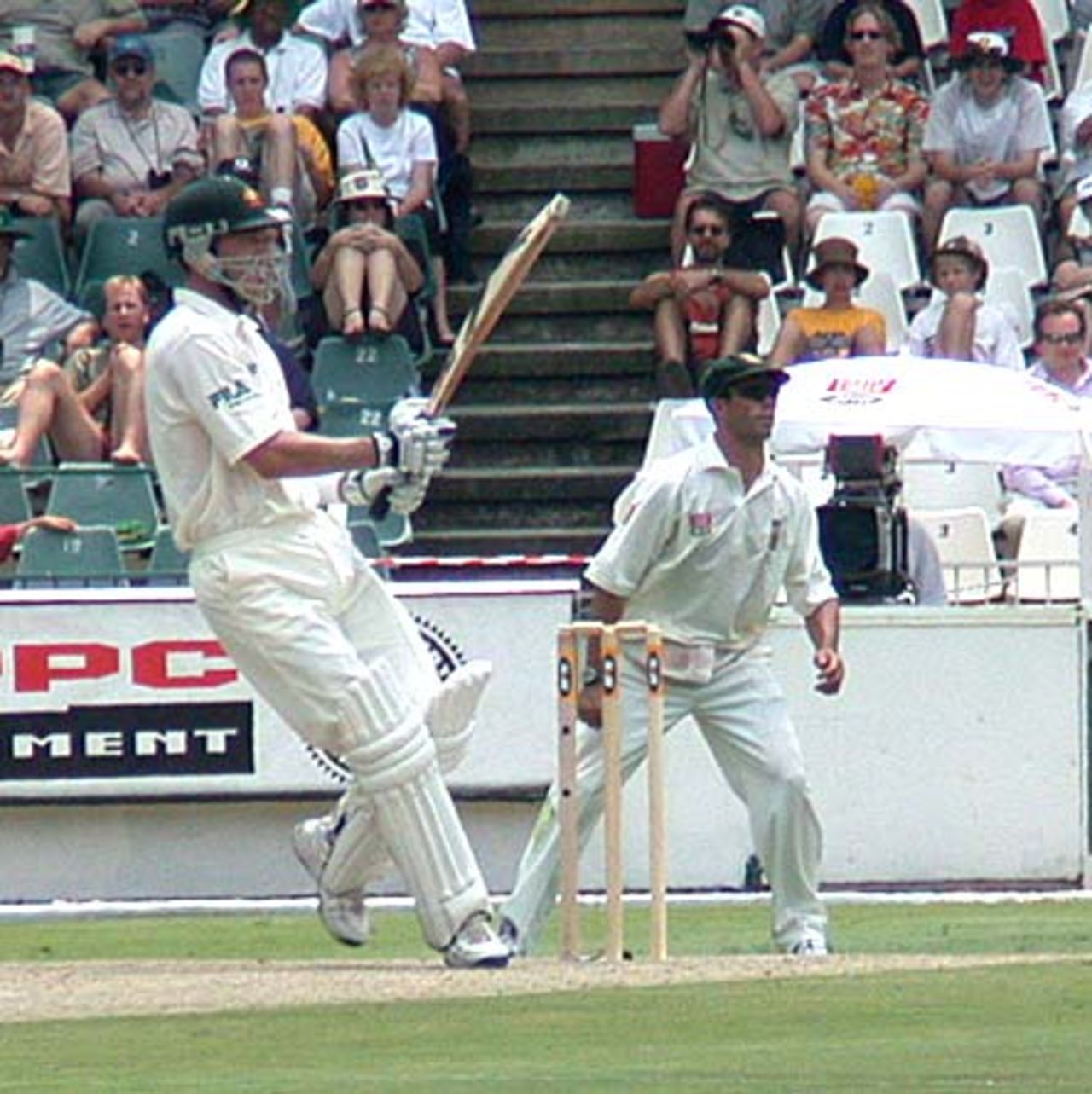 Damien Martyn pulls Jacques Kallis for four