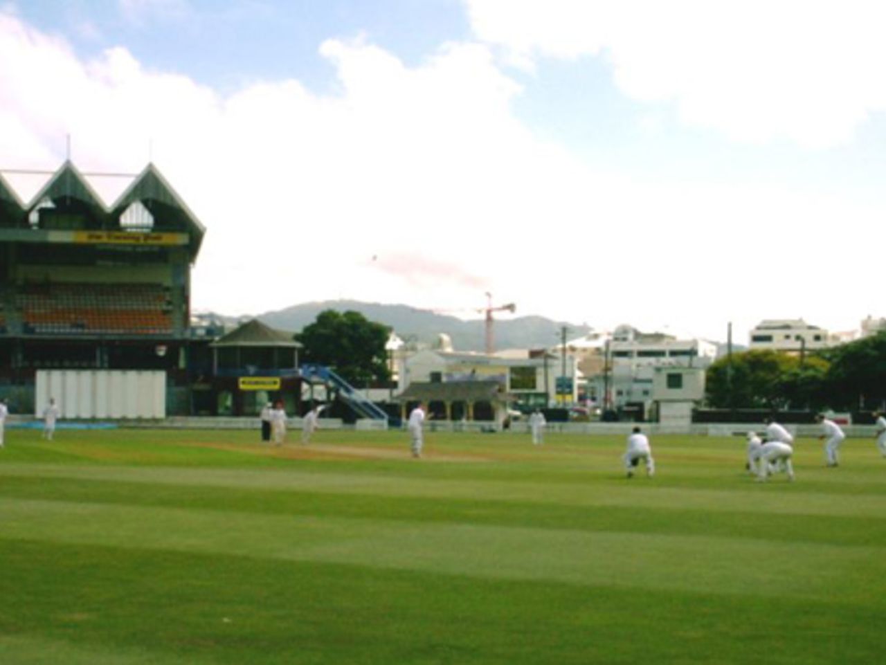 Wellington bowler Matthew Walker delivers a ball. State Championship: Wellington v Canterbury at Basin Reserve, Wellington, 25-28 February 2002 (26 February 2002).