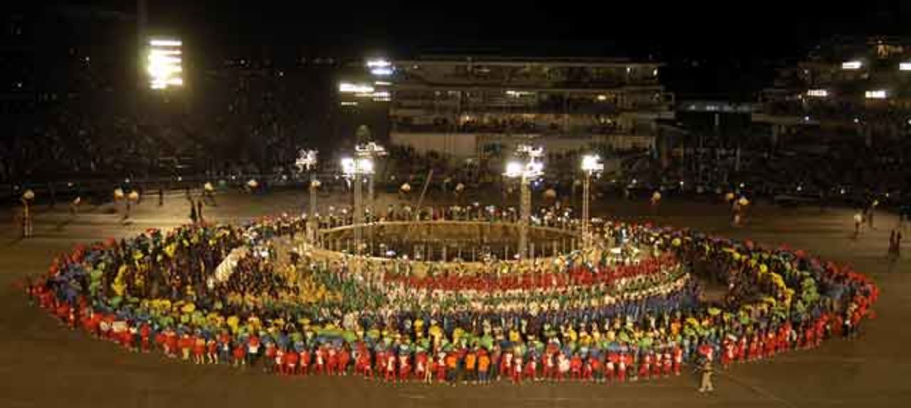 A scene from the ICC CWC 2003 opening ceremony at Newlands