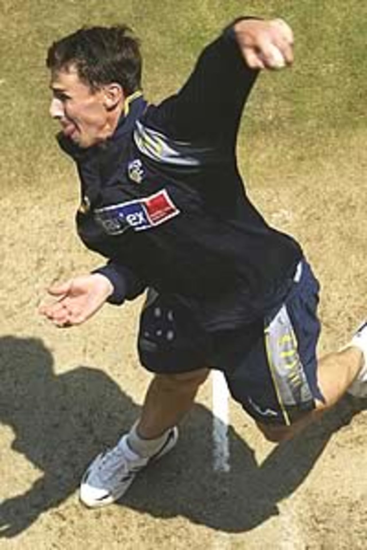 CENTURION - FEBRUARY 13: Brad Hogg of Australia bowls during training at Super Sport Park, Centurion, South Africa, on February 13, 2003.