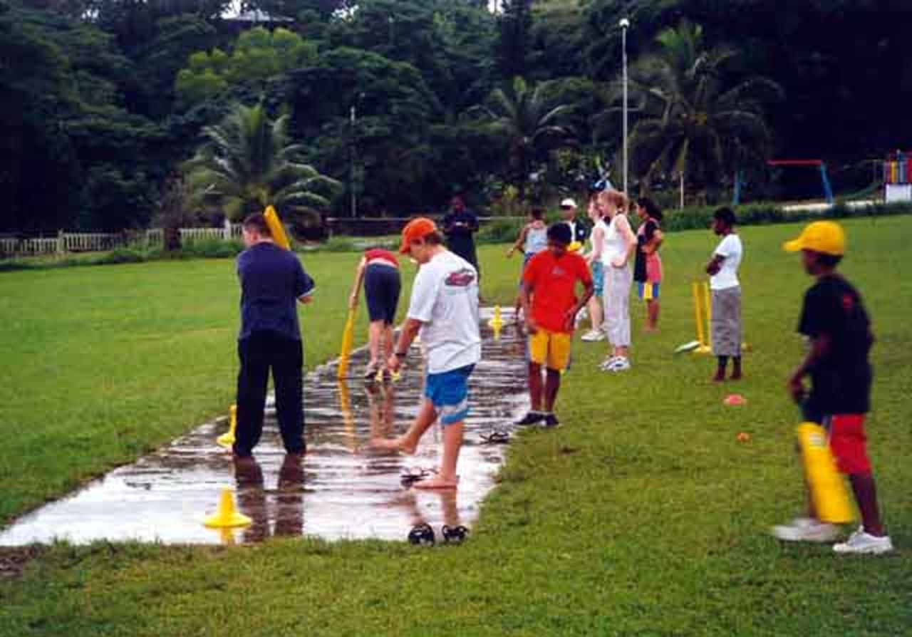 Kanga cricket in the rain, 2002