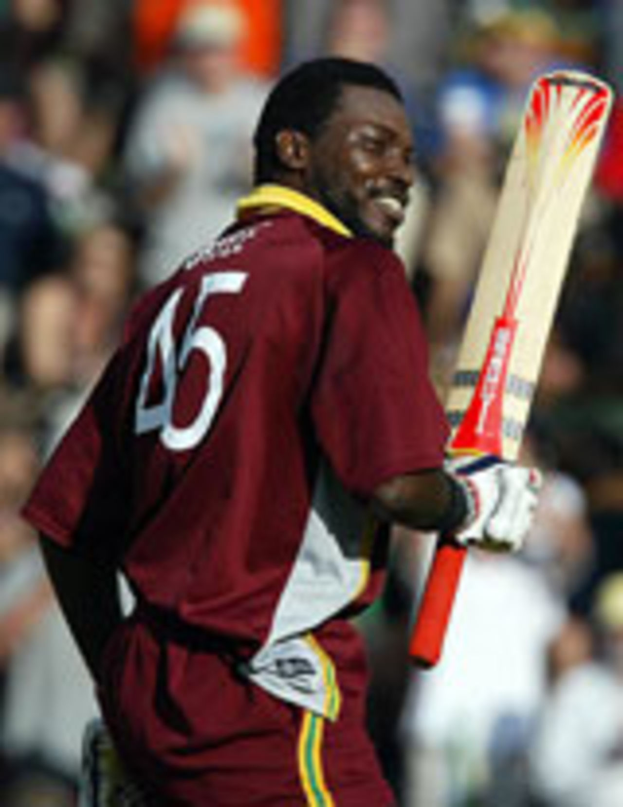 Chris Gayle: all smiles after his century, South Africa v West Indies, 5th ODI, Johannesburg, February 4, 2004