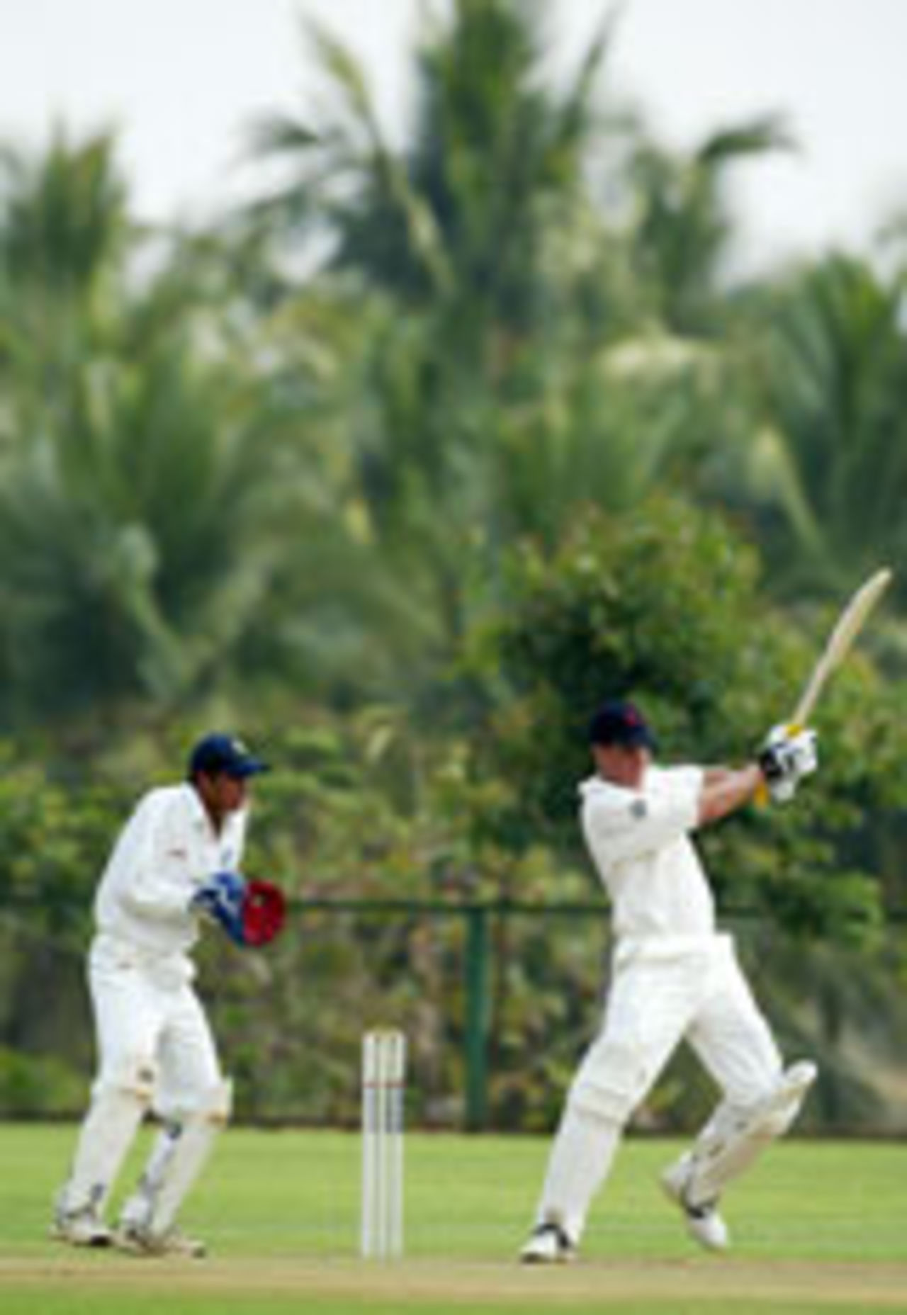 Ed Smith batting, Karnataka XI v England A, Jain International School ground, February 7, 2004