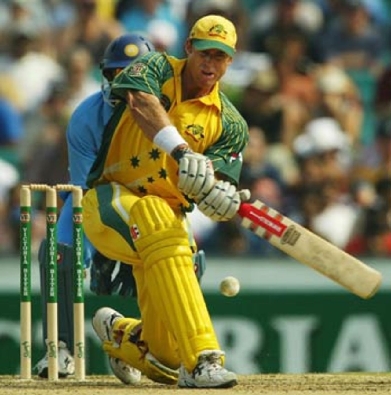 Matthew Hayden used the slow sweep to great effect, at will, Australia v India, VB Series, 2nd final, Sydney, February 8, 2004