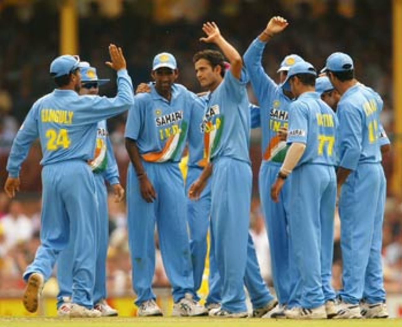 India had a few moments of joy on the field, Australia v India, VB Series, 2nd final, Sydney, February 8, 2004
