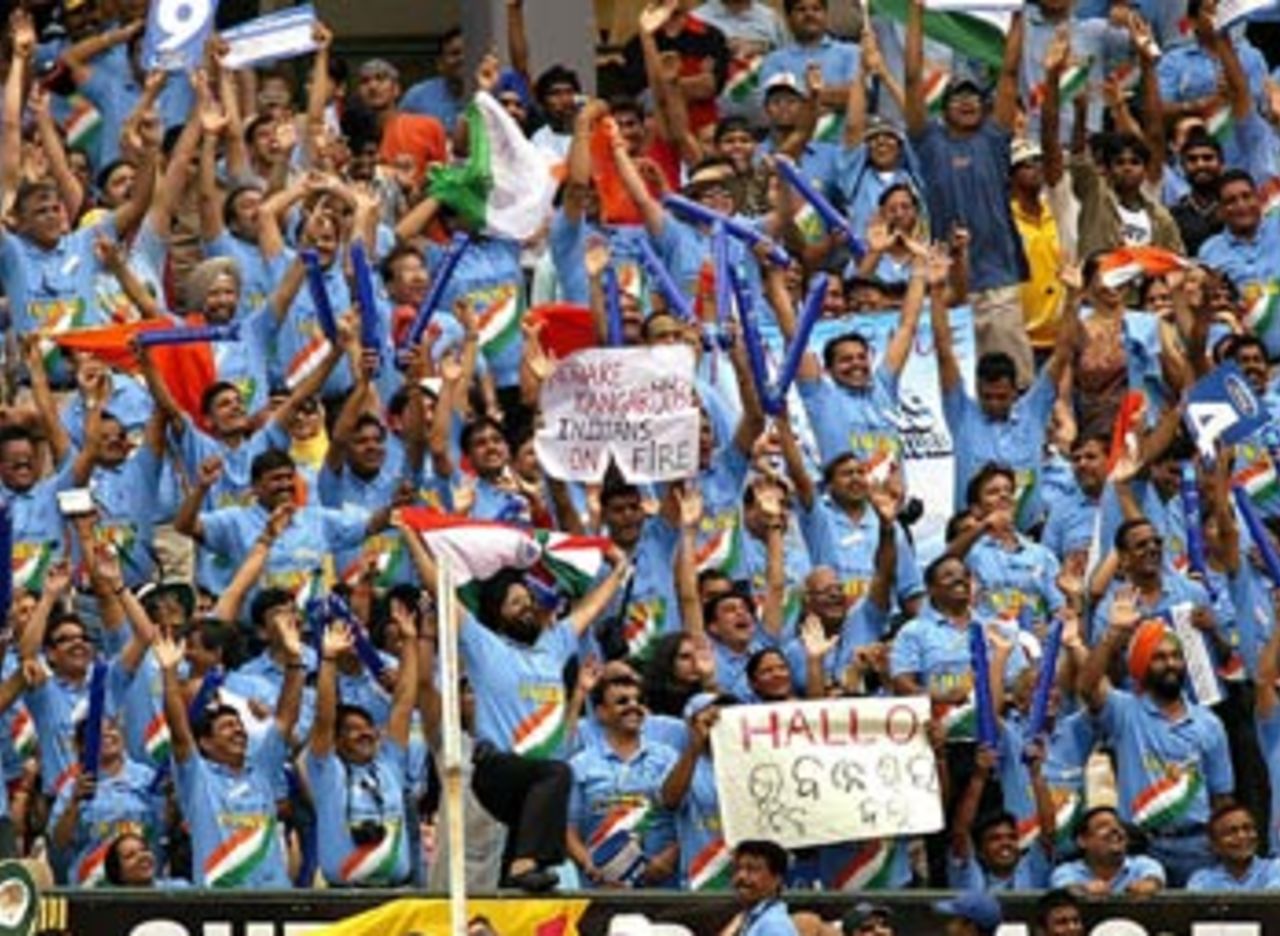 The large number of Indian supporters at the SCG were silenced, Australia v India, VB Series, 2nd final, Sydney, February 8, 2004