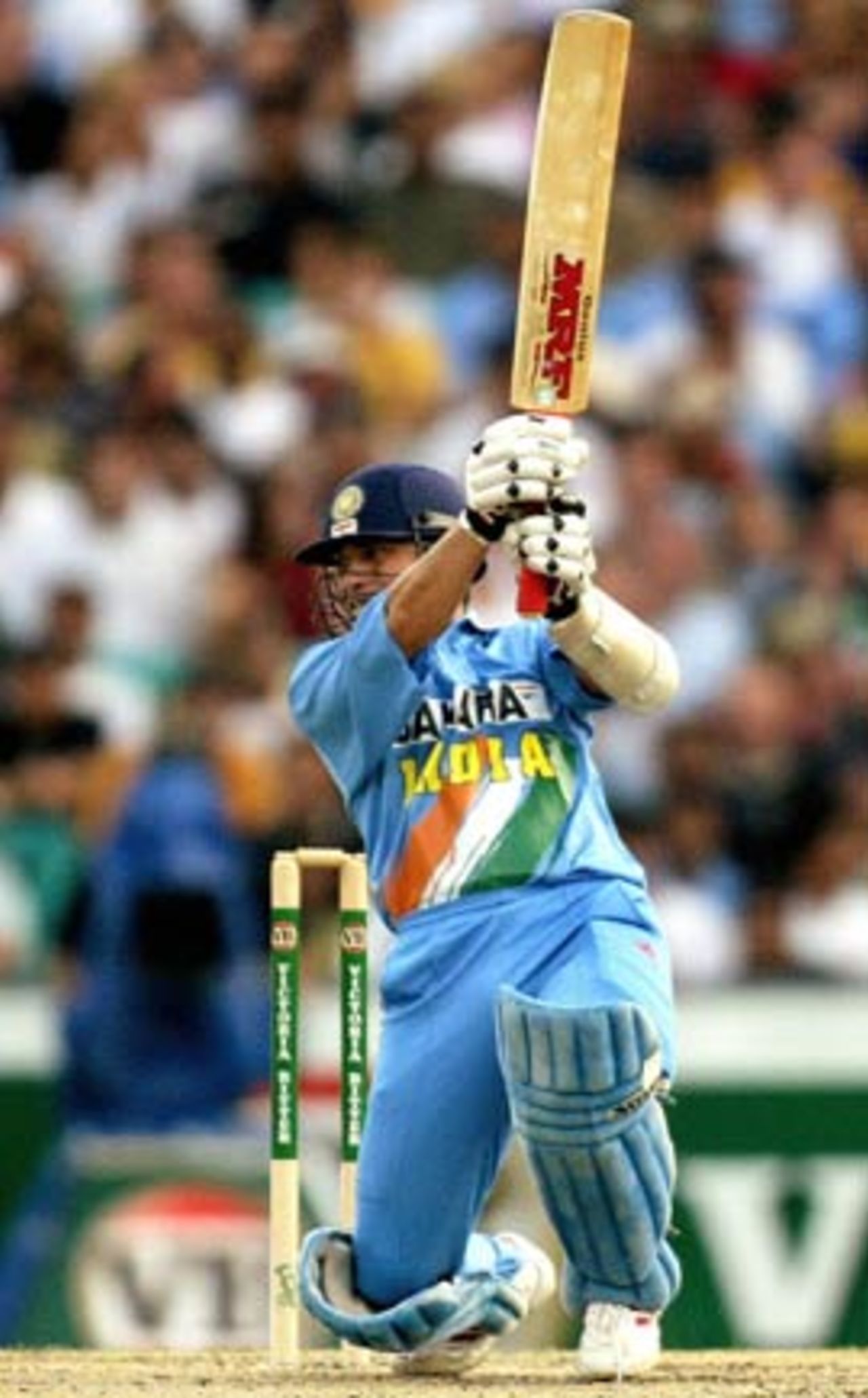 Sachin Tendulkar tried to get India off to a good start but failed, Australia v India, VB Series, 2nd final, Sydney, February 8, 2004