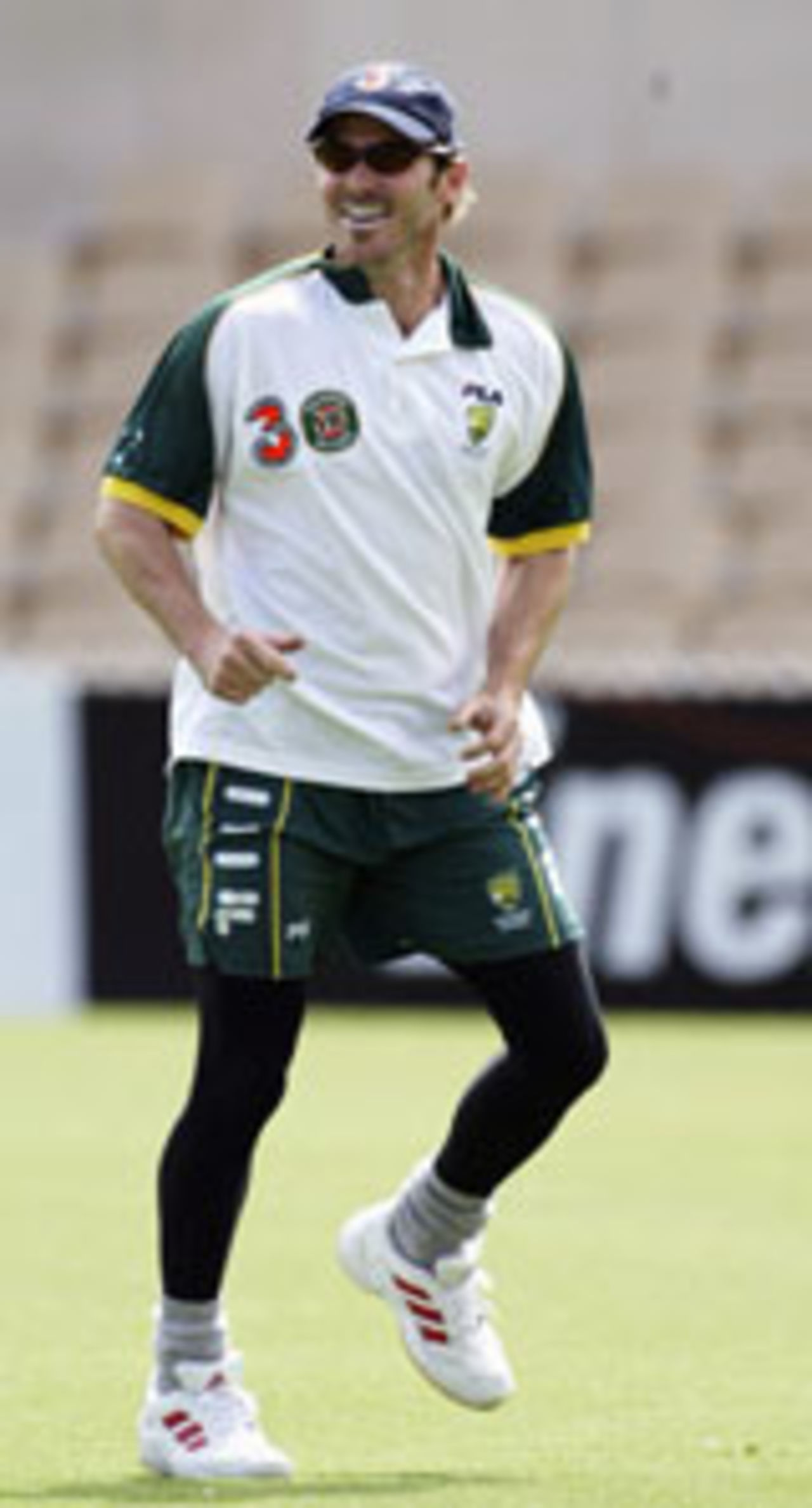 Damien Martyn training at the Adelaide Oval, December 10, 2003