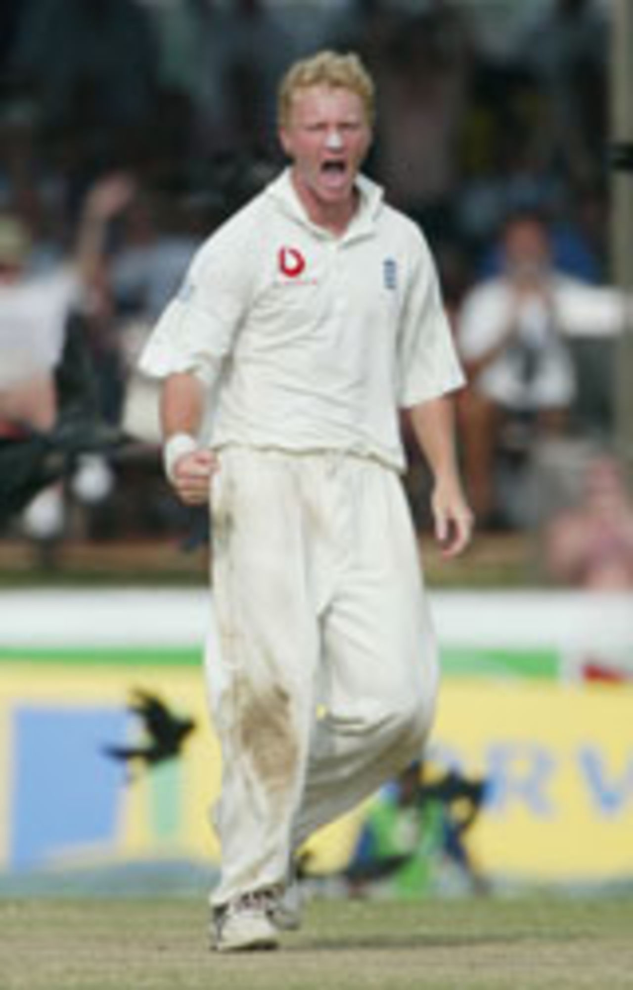 Gareth Batty celebrates the wicket of Muttiah Muralitharan, Sri Lanka v England, 1st Test, Galle, December 5, 2003