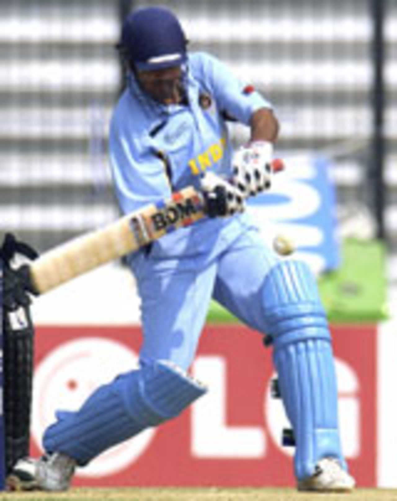 Sunny Singh batting for India v New Zealand, U-19 World Cup, Dhaka, February 18, 2004
