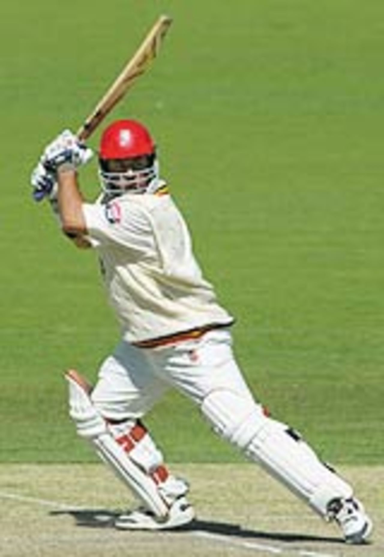 Darren Lehmann drives Cameron White during his flamboyant hundred, New South Wales v South Australia, Pura Cup, Sydney, 3rd day, February 19, 2004