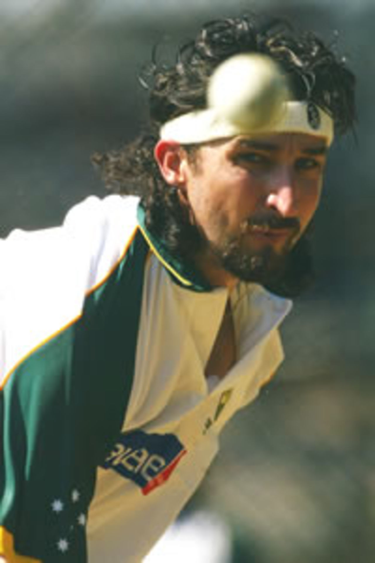 Jason Gillespie of Australia in action during training at Premadasa Stadium on February 16, 2004 in Colombo, Sri Lanka.