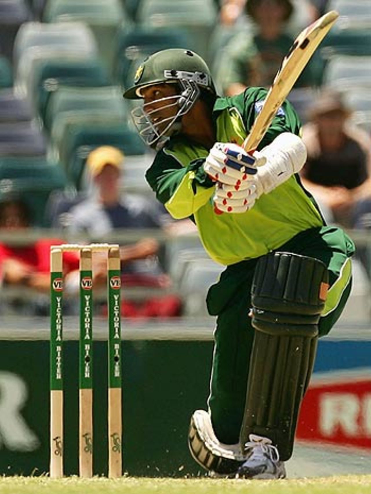 Yousuf Youhana drives one to the off side, Pakistan v West Indies, VB Series, Perth, February 1, 2005