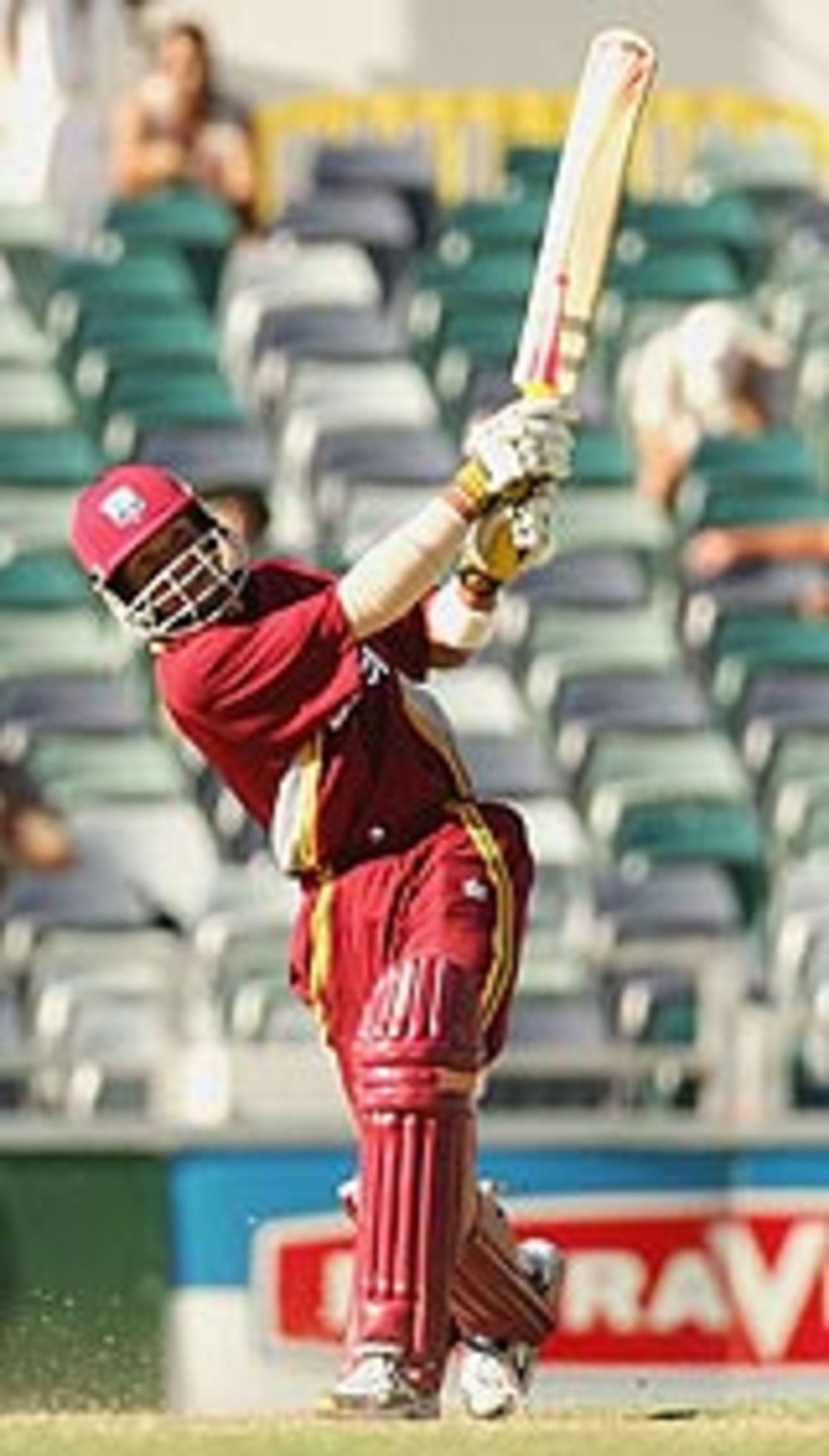 Ramnaresh Sarwan hammers on over the top, Pakistan v West Indies, VB Series, Perth, February 1, 2005