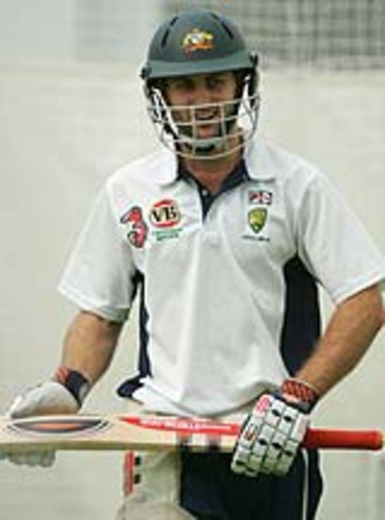 Simon Katich at the nets ahead of the first VB Series final, Melbourne, February 3, 2005