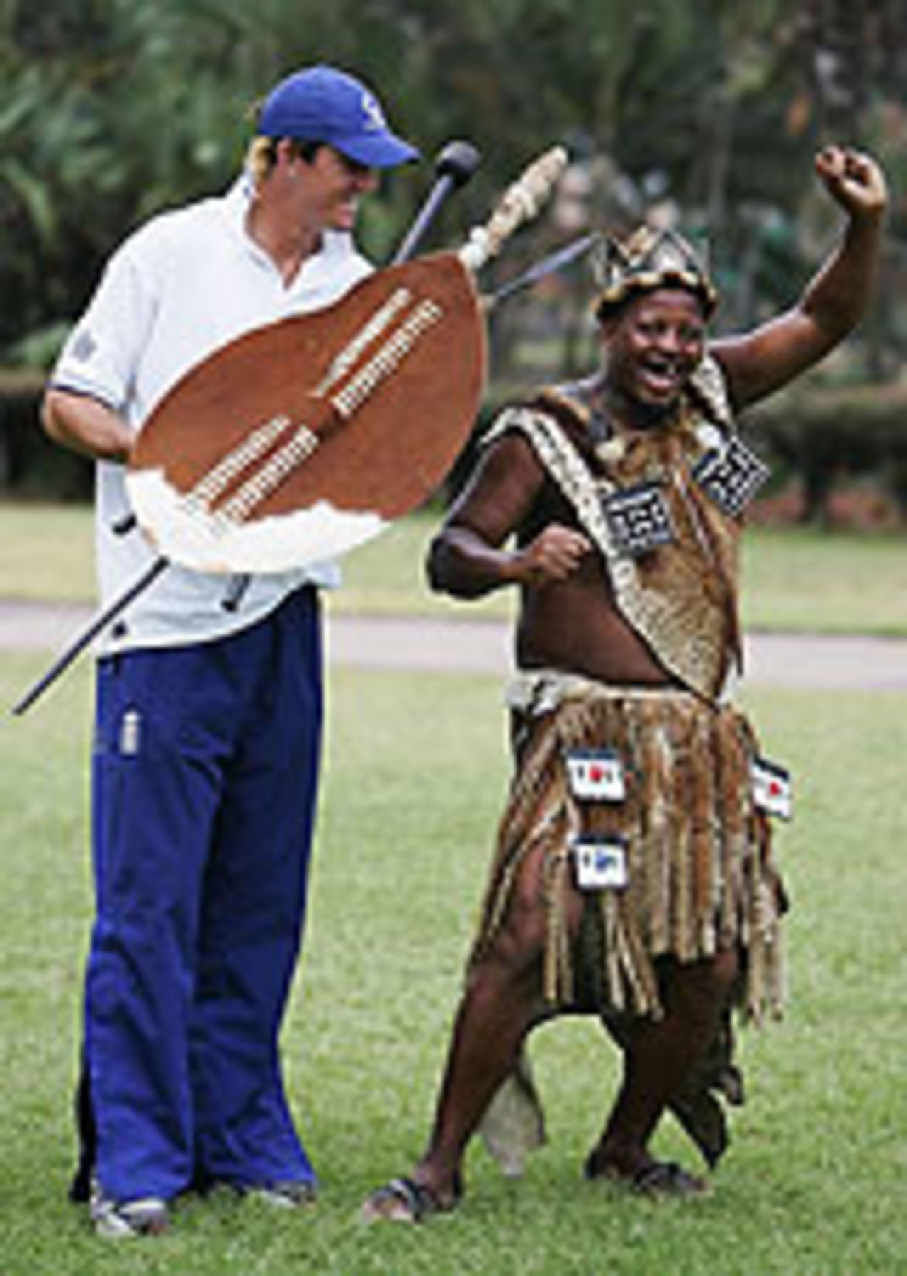 Kevin Pietersen meets the locals ahead of England's sixth one-day international at Durban, February 10, 2005