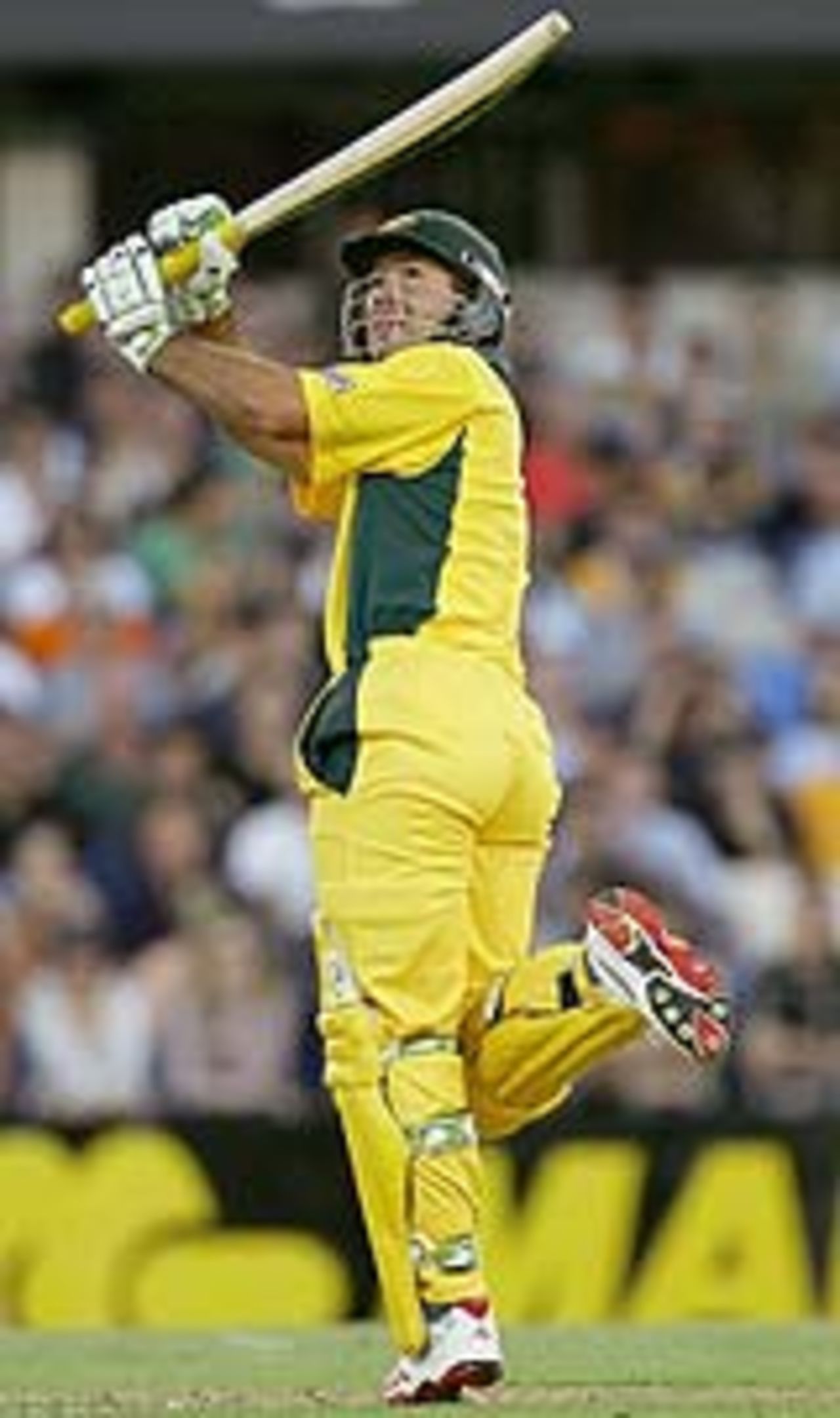 Ricky Ponting lofts one to the leg side, New Zealand v Australia, Twenty20, Eden Park, February 17, 2005