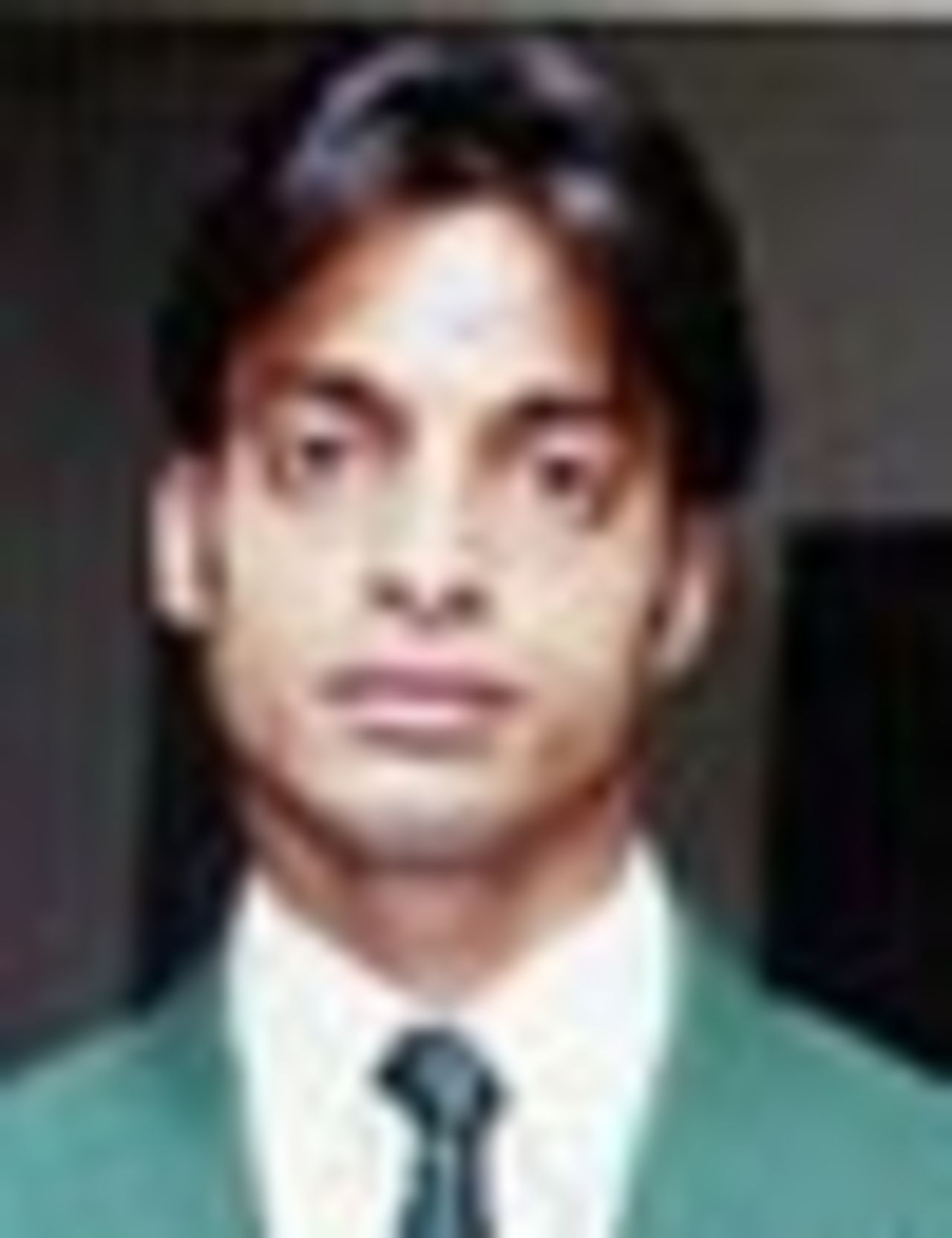 Shoaib Akhtar, fast bowler, in Pak blazer for RSA/Zimbabwe tour 1997-98