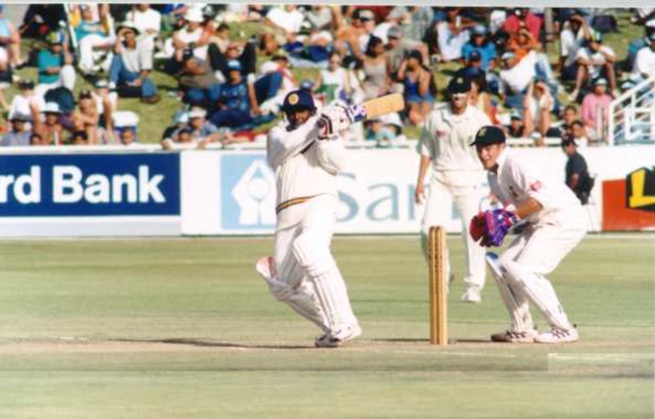 Aravinda de Silva batting against South Africa in the 1st Test at Newlands, Cape Town, March 20 1998