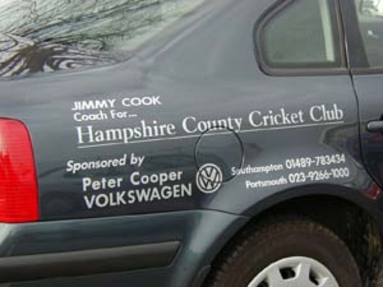 Jimmy Cook, Hampshire's new coach is given Sponsored Car