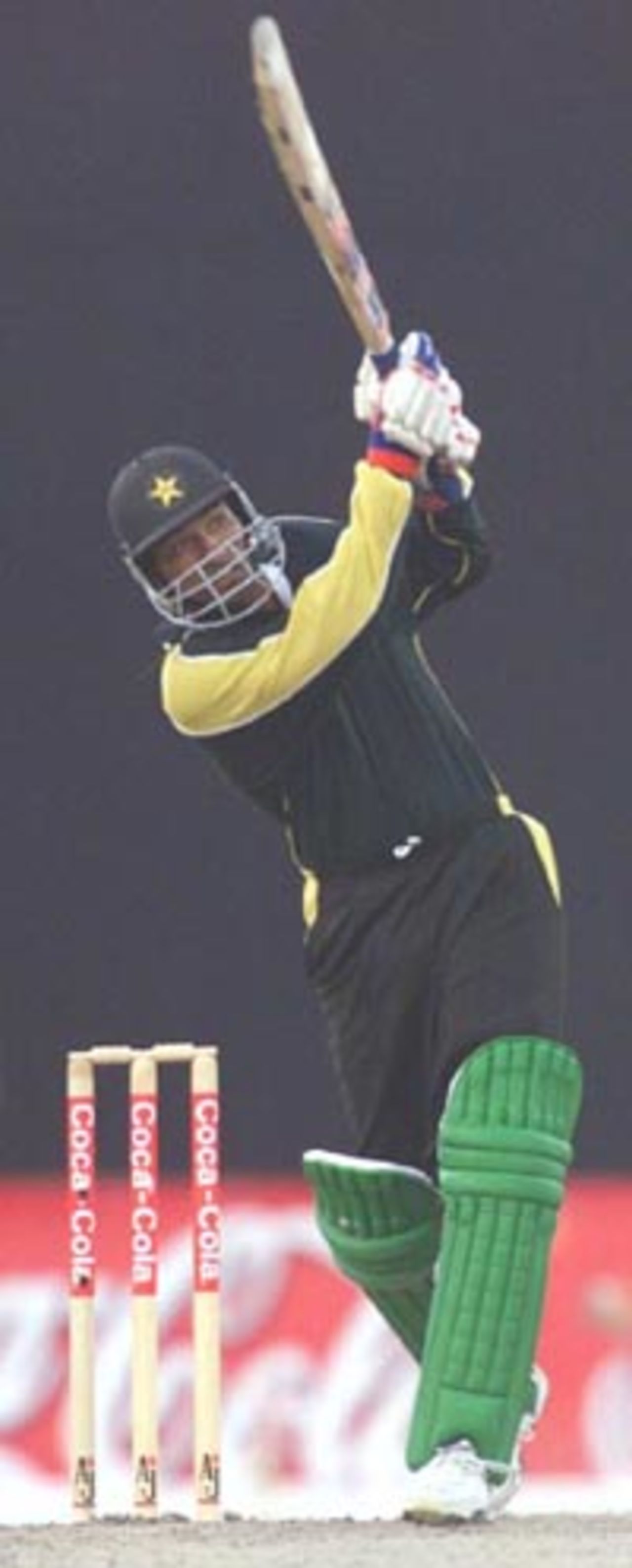Yousuf Youhana in action, Pakistan v South Africa, Coca-Cola Cup 1999/00, Sharjah C.A. Stadium, 28 March 2000.