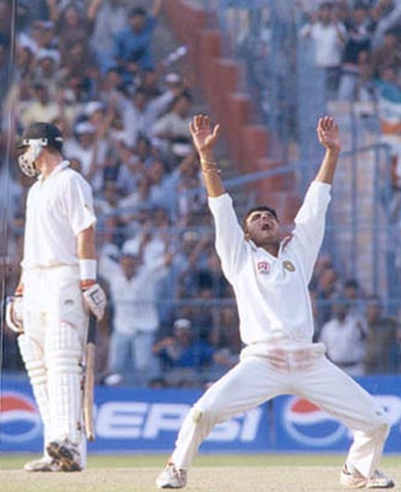 11 Mar 2001: Australia in India, India v Australia 2nd Test, Eden Gardens, Calcutta 11-15 Mar 2001 (Day 1)
