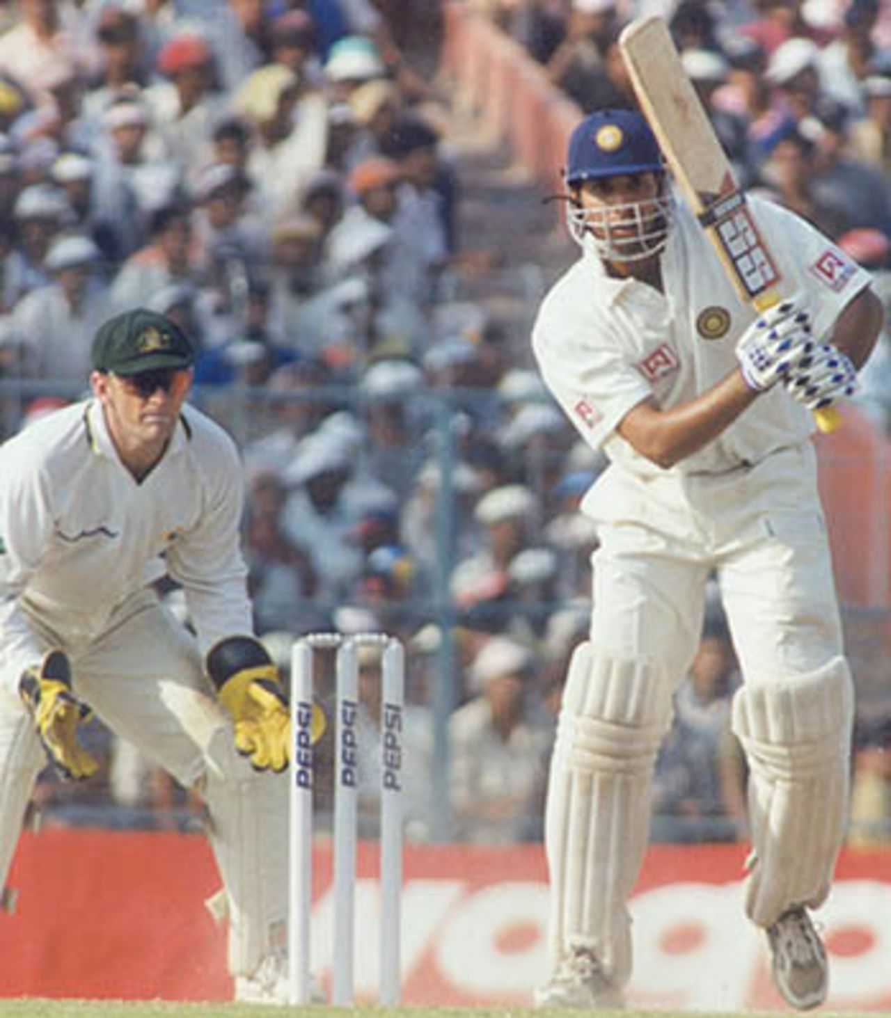 13 Mar 2001: Australia in India, India v Australia 2nd Test, Eden Gardens, Calcutta 11-15 Mar 2001 (Day 3).