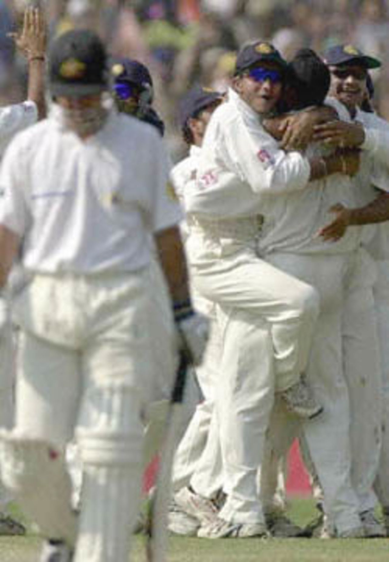 15 Mar 2001: Australia in India, India v Australia 2nd Test, Eden Gardens, Calcutta 11-15 Mar 2001 (Day 5).