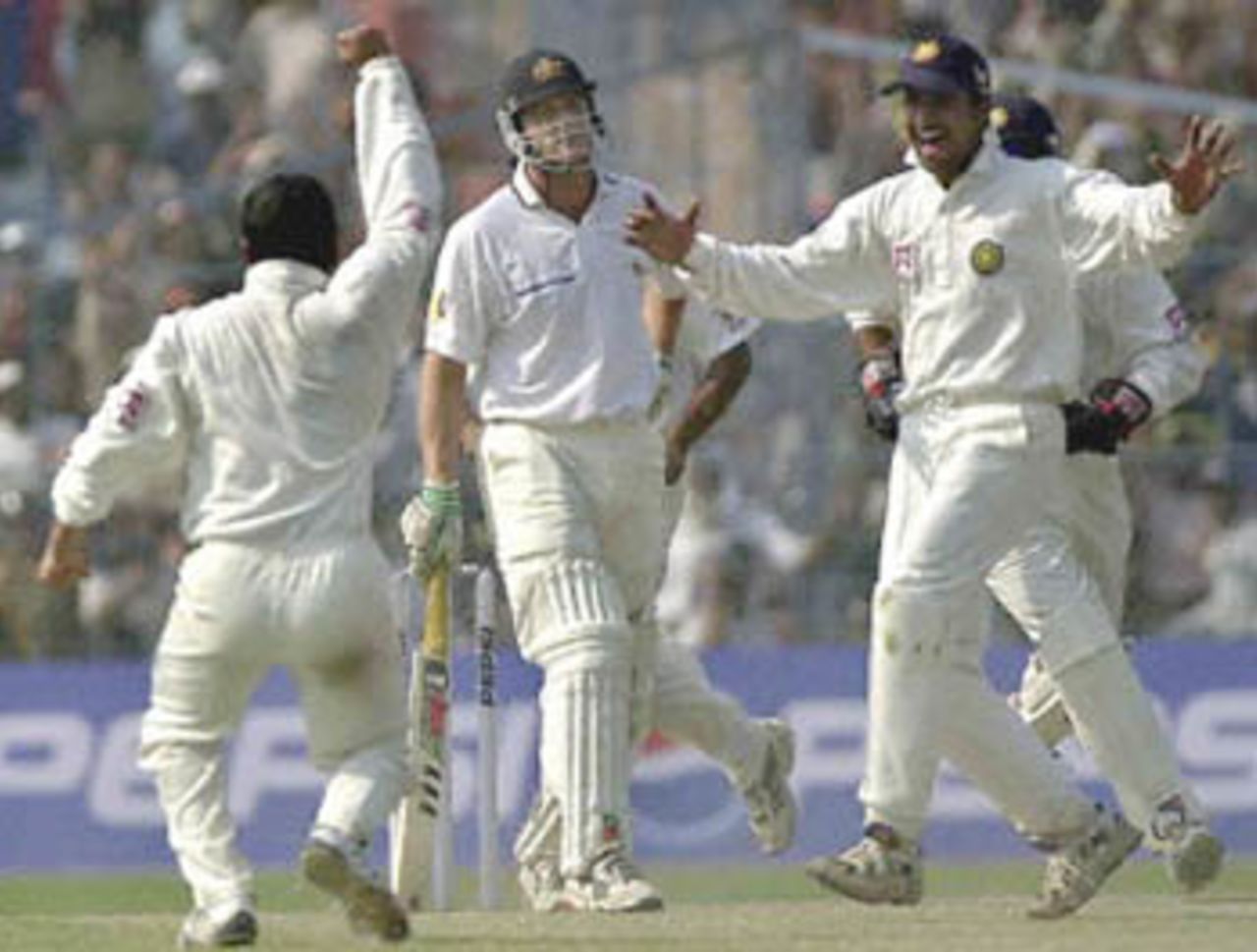15 Mar 2001: Australia in India, India v Australia 2nd Test, Eden Gardens, Calcutta 11-15 Mar 2001 (Day 5).