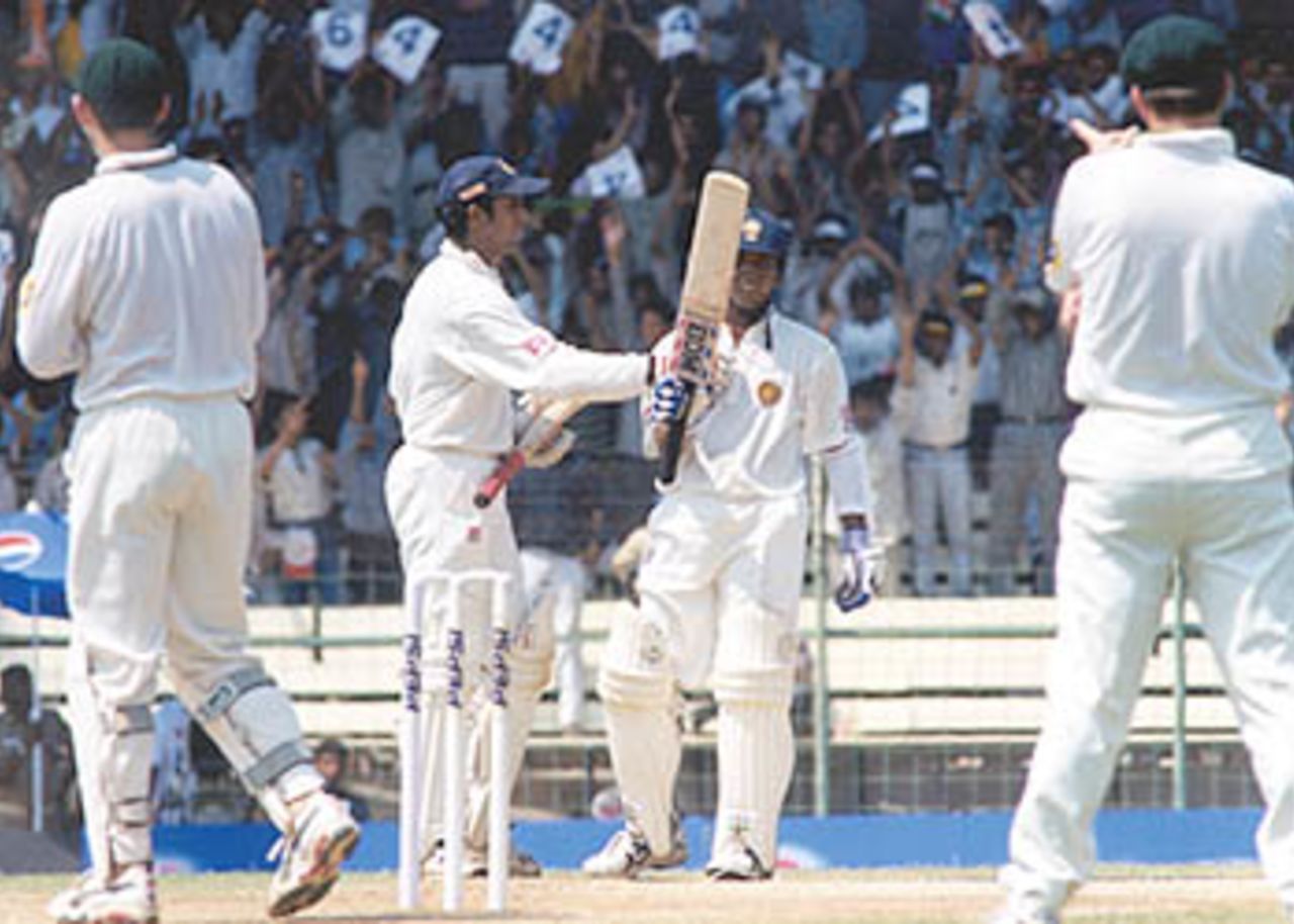 19 Mar 2001: Australia in India, India v Australia 3rd Test, MA Chidambaram Stadium, Chepauk, Chennai, 18-22 Mar 2001(Day 2).