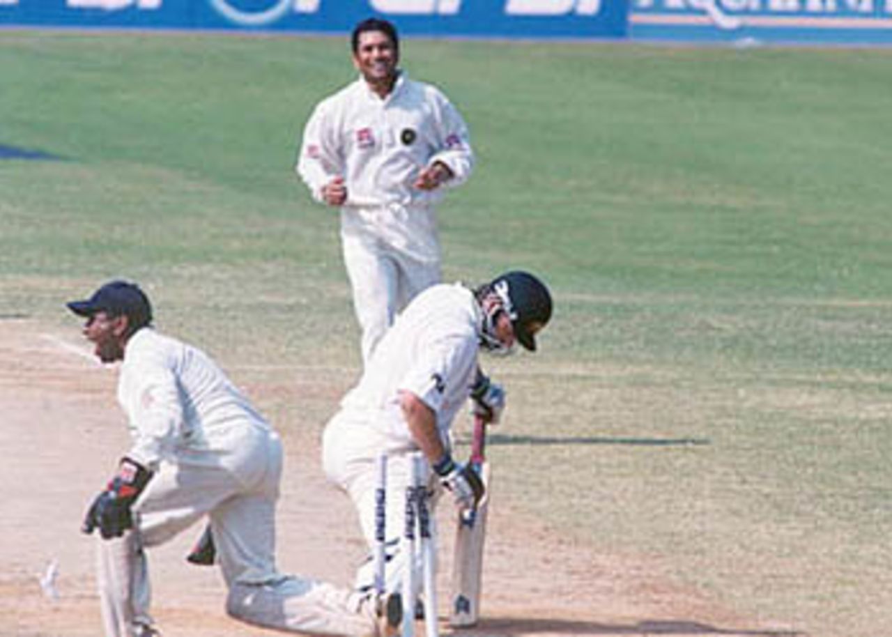 21 Mar 2001: Australia in India, India v Australia 3rd Test, MA Chidambaram Stadium, Chepauk, Chennai, 18-22 Mar 2001(Day 4).