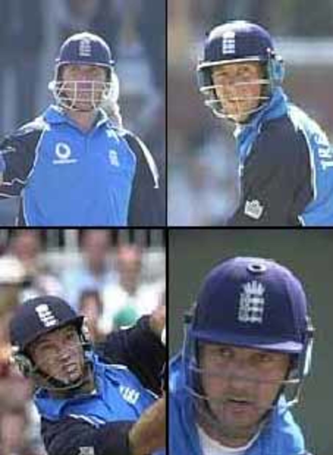 Top row is Stewart and Trescothick (r), bottom row is Hick and Thorpe (r)