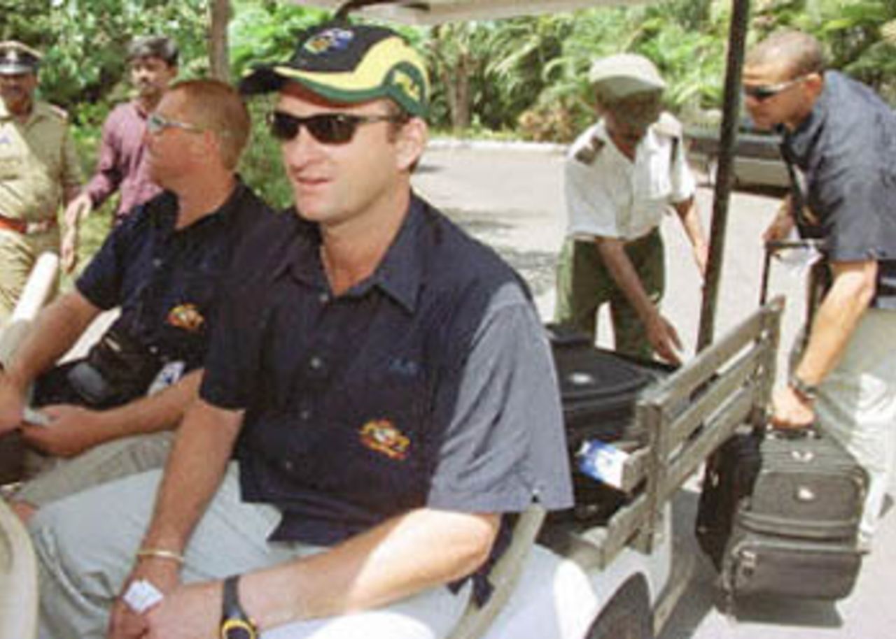 24 March 2001: The two teams undergo a rigorous workout at Bangalore on the eve of their five match one-day series.