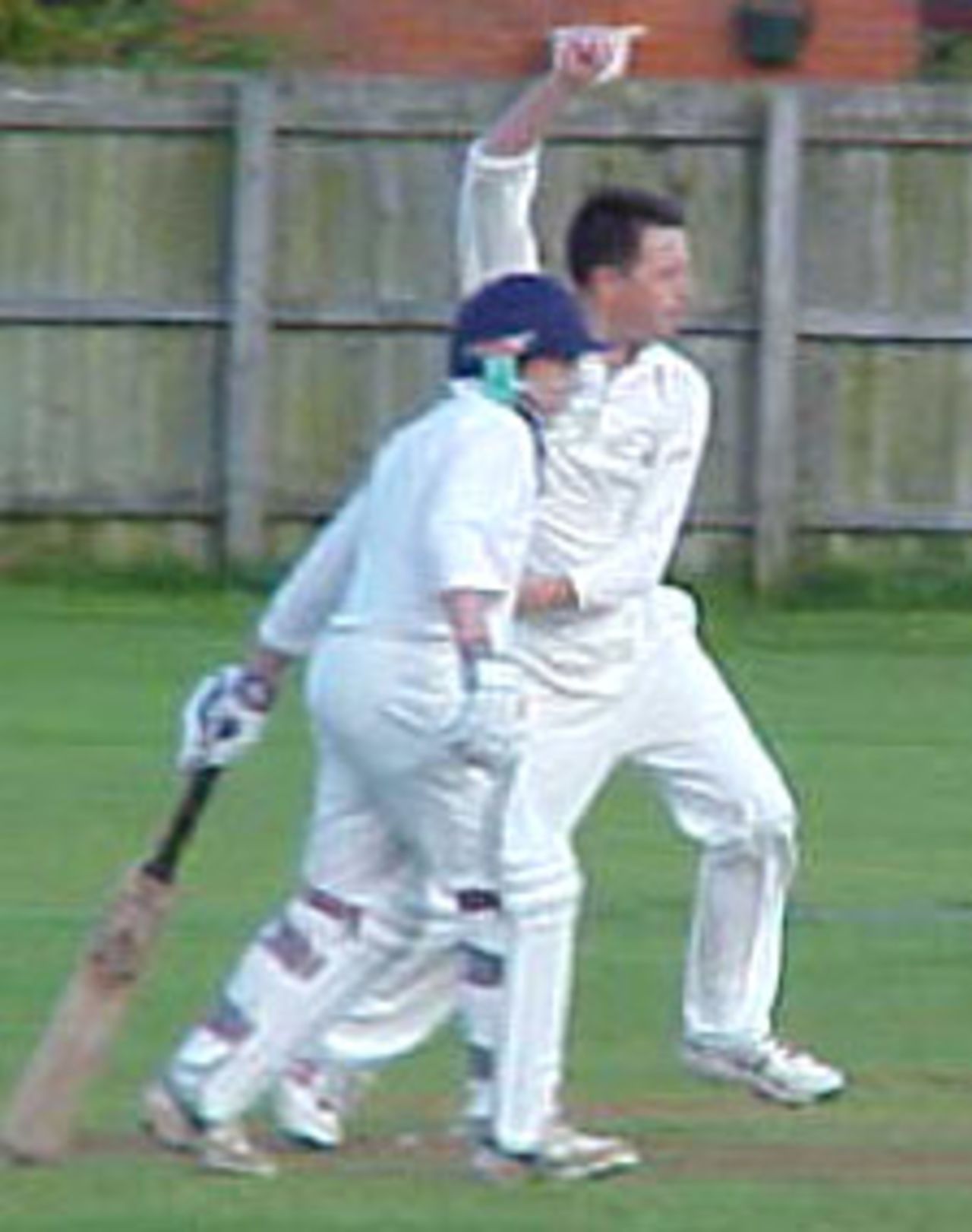 Graham Monk bowlling in his last match at New Lane
