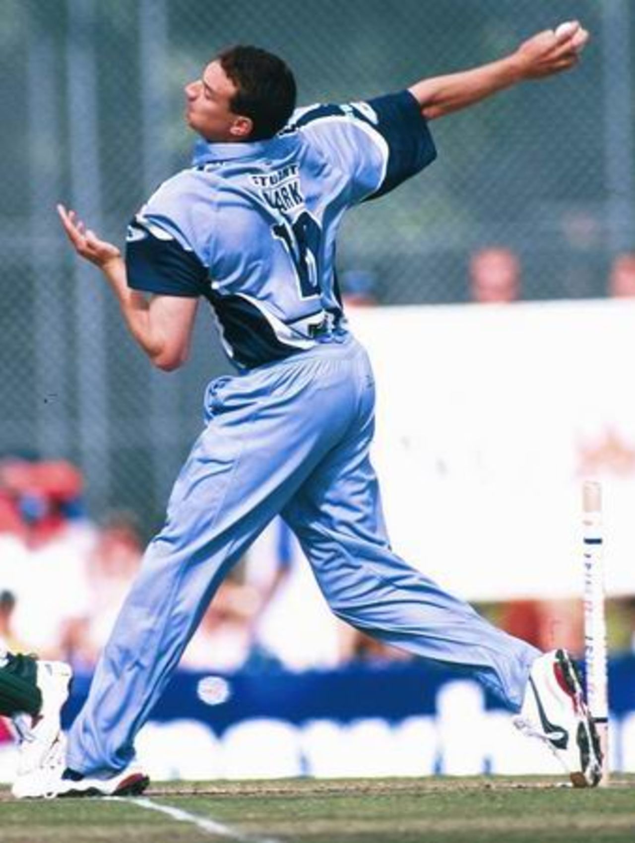 Stuart Clark bowling for New South Wales