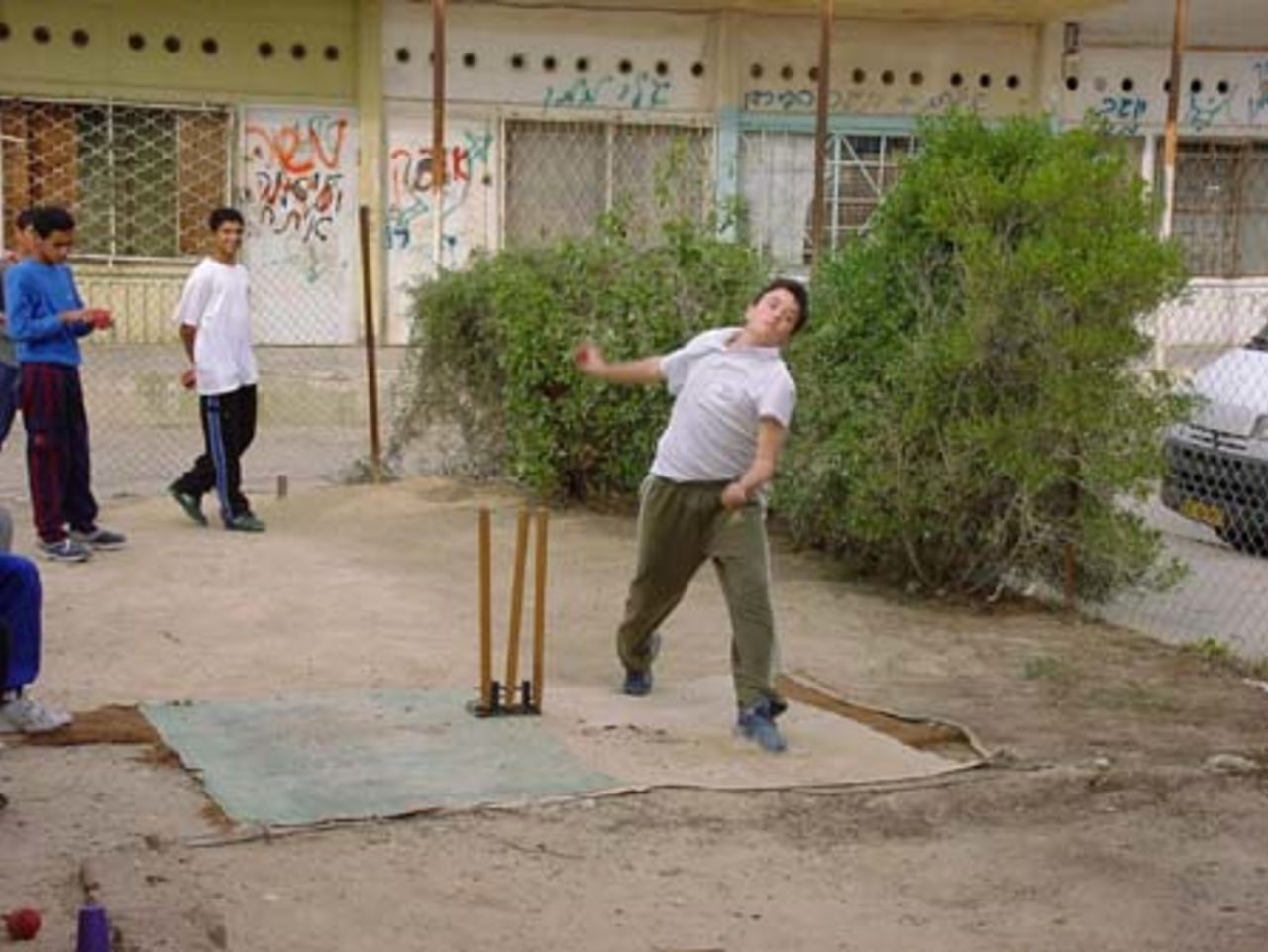 Street bowling in Israel