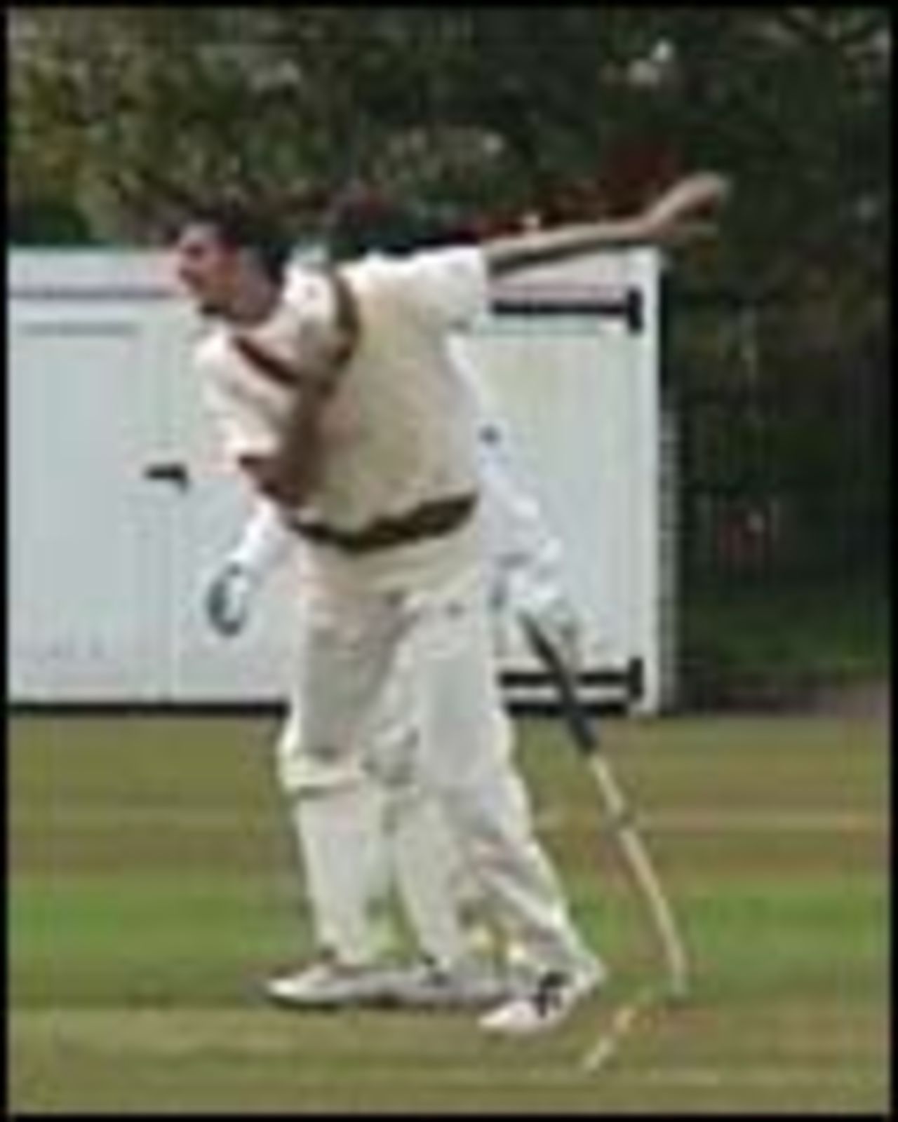 A portrait of Jason Gillespie in action at Rishton