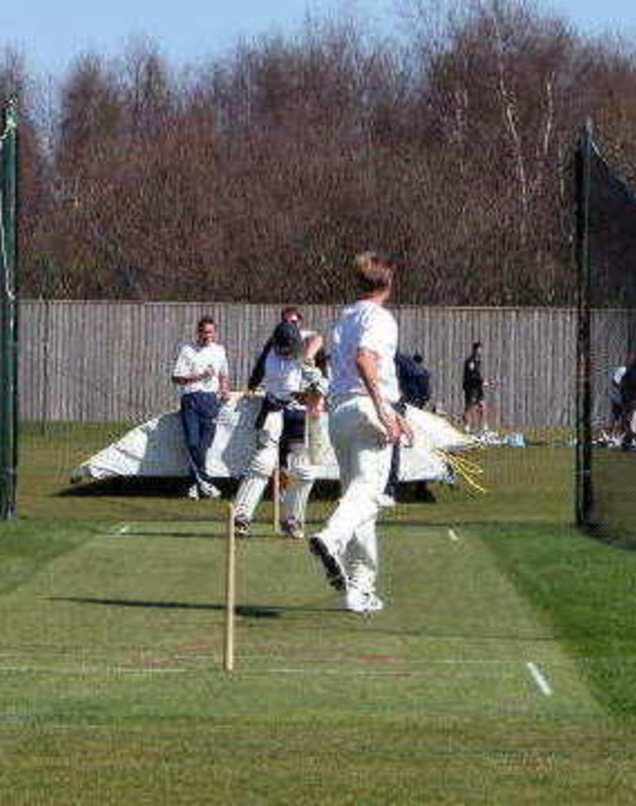 Net bowling Mullally to Francis