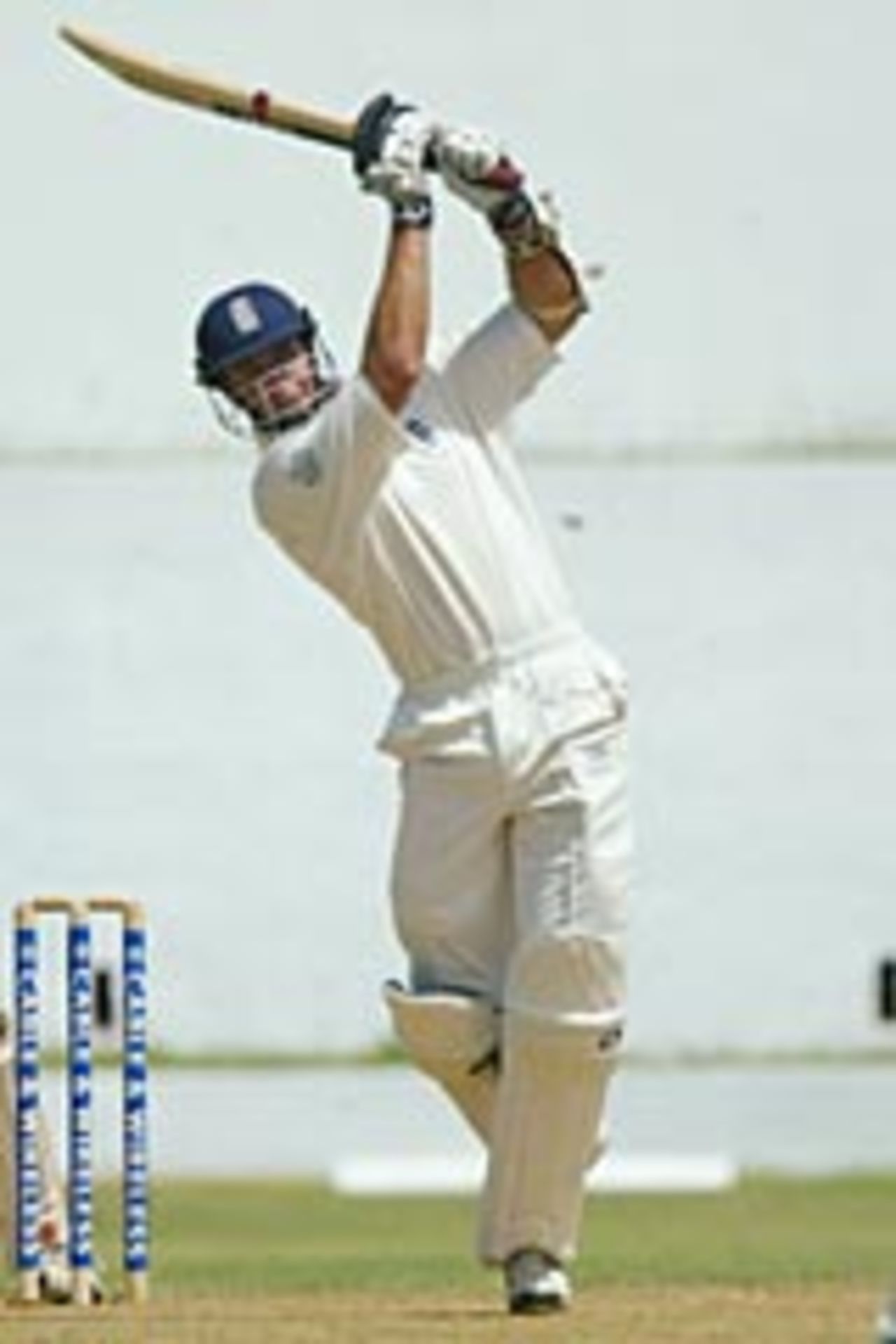 Michael Vaughan on his way to 105 on the opening day of the tour, Jamaica v England XII, Sabina Park, March 1, 2004
