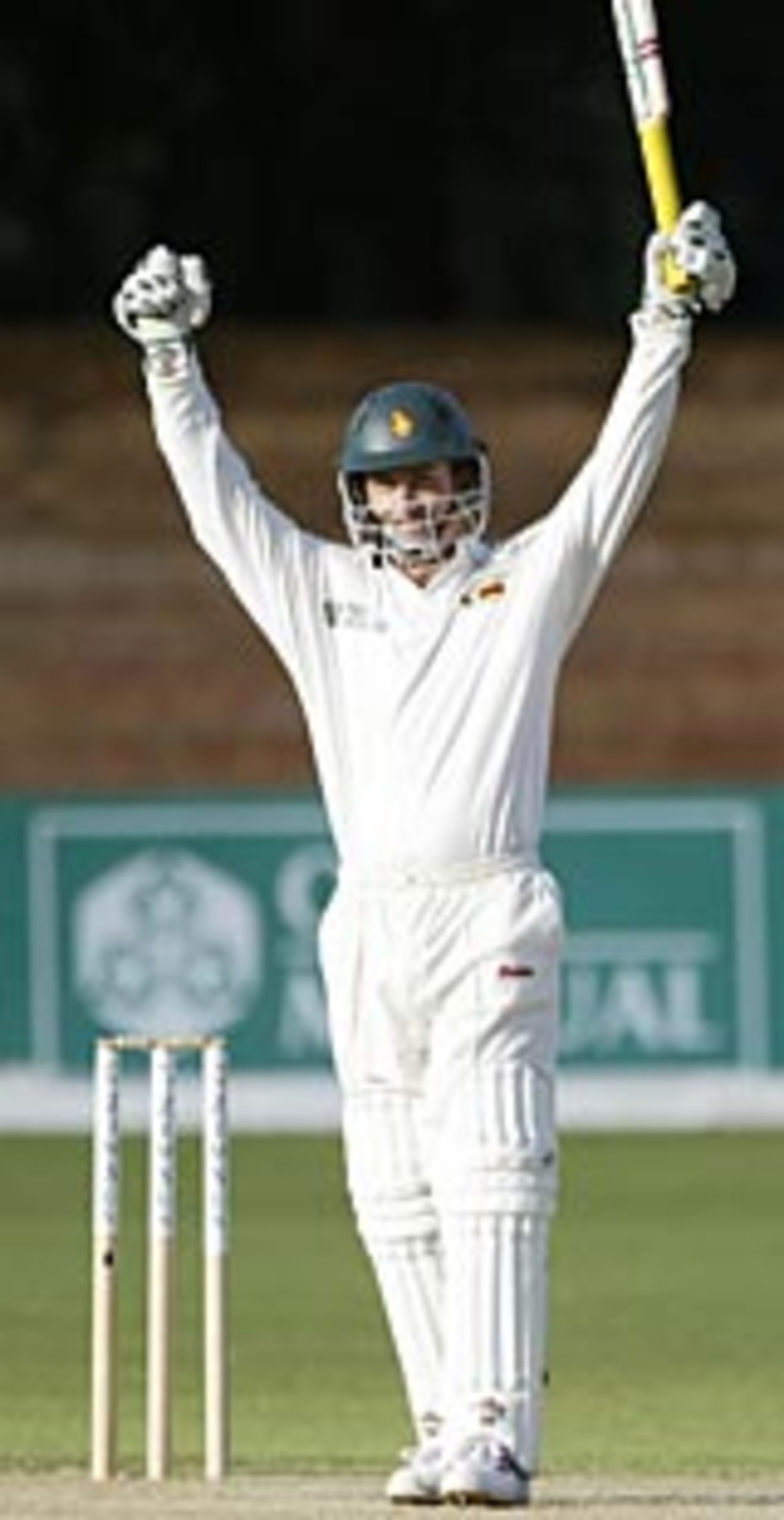 Stuart Carlisle reaches his hundred, Zimbabwe v Bangladesh, 2nd Test, Bulawayo, March 1, 2004