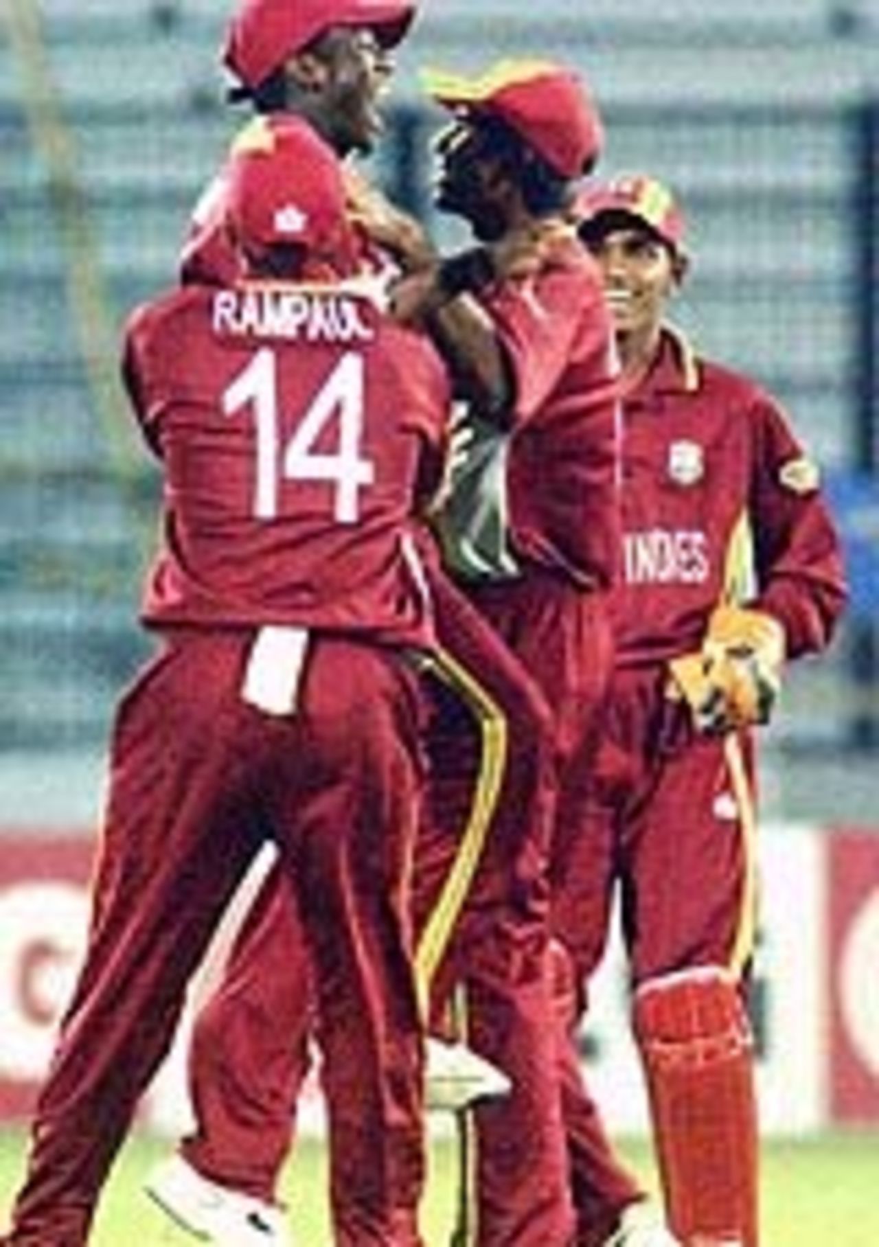 West Indies celebrate, U19 World Cup, March 2, 2004