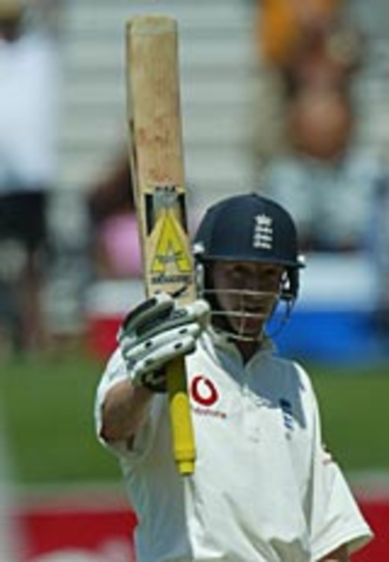 Paul Collingwood reaches his hundred, England v Jamaica, Sabina Park, March 3, 2004