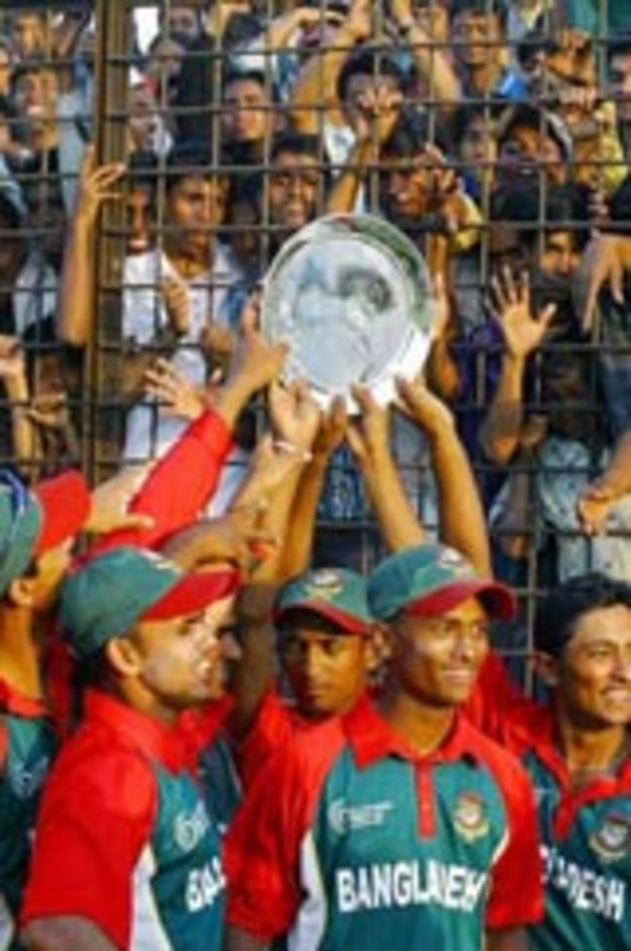 Bangladesh Under-19 cricketers win the Plate Championship, Fatullah, March 4, 2004
